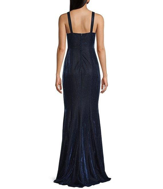 B. Darlin Sweetheart Neck Sleeveless Slit Long Dress Product Image
