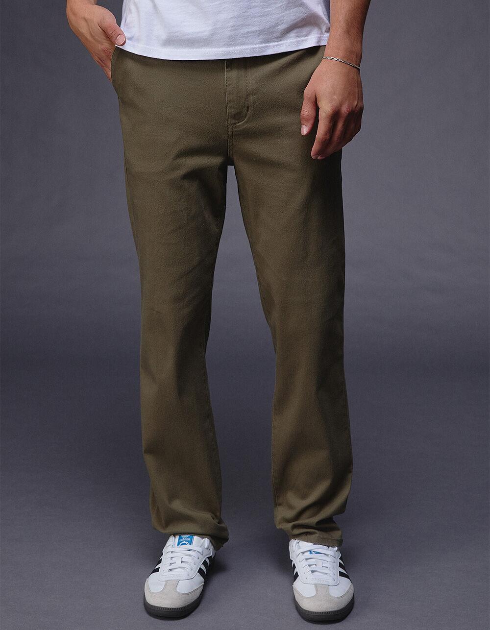 RSQ Mens Slim Straight Chino Pants - ARMY Product Image