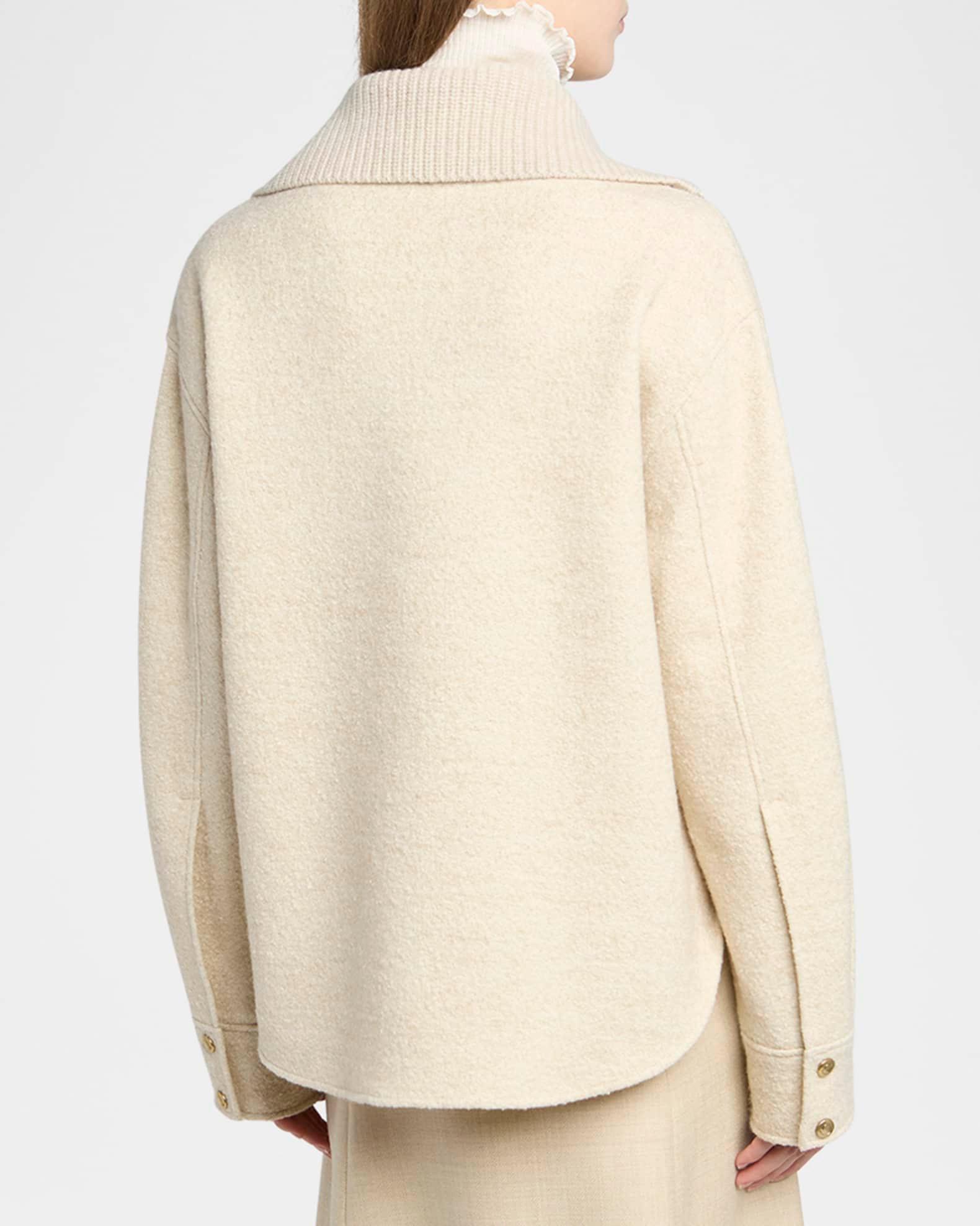 Wool Knit Shirt Jacket Product Image