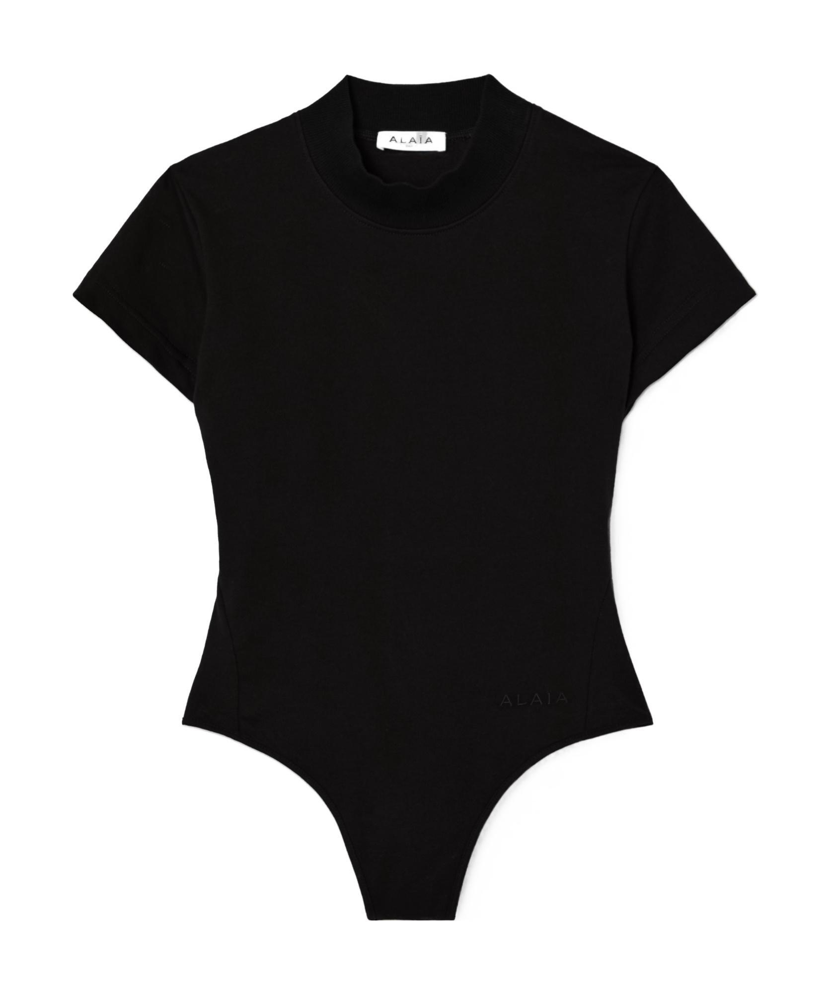 ALAÏA Short-sleeve Bodysuit In Black Product Image