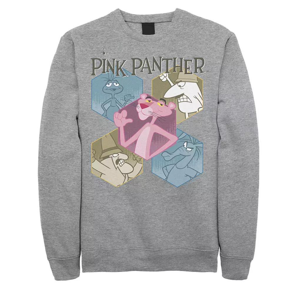 Men's The Pink Panther Hexagonal Portraits Sweatshirt, Size: Large, Blue Product Image