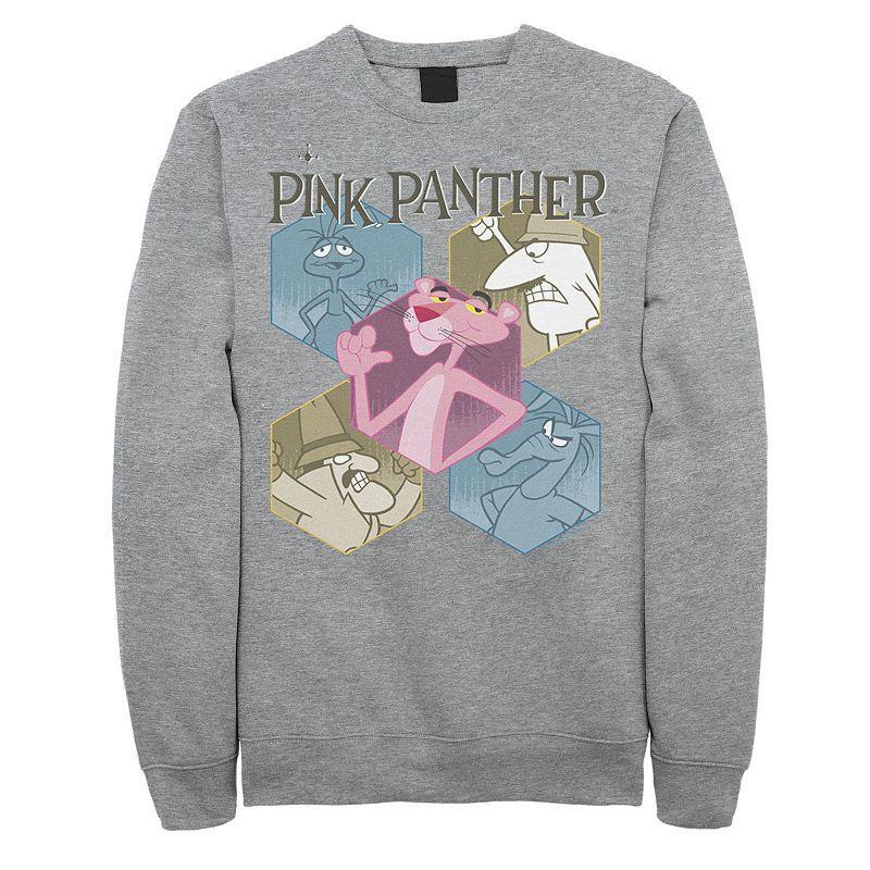 Men's The Pink Panther Hexagonal Portraits Sweatshirt, Size: Large, Blue Product Image