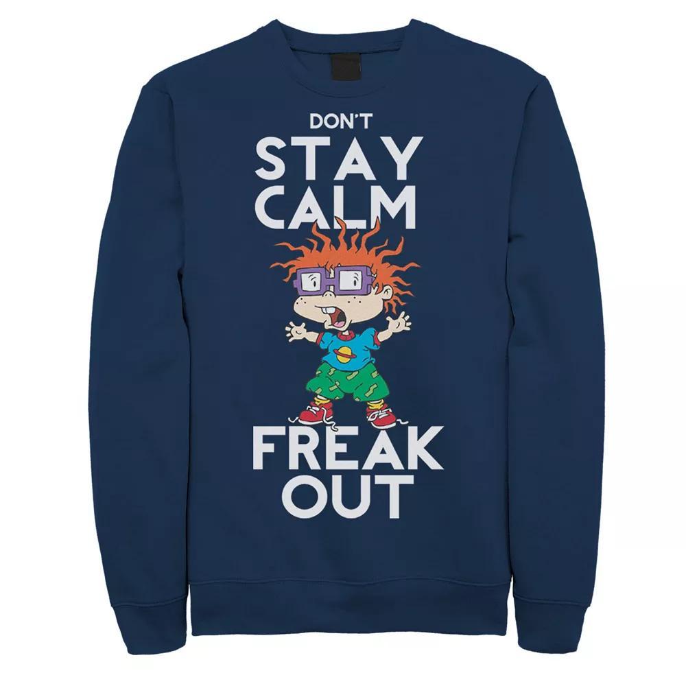 Men's Rugrats Chuckie Freak Out Fleece, Size: 3XL, Blue Product Image