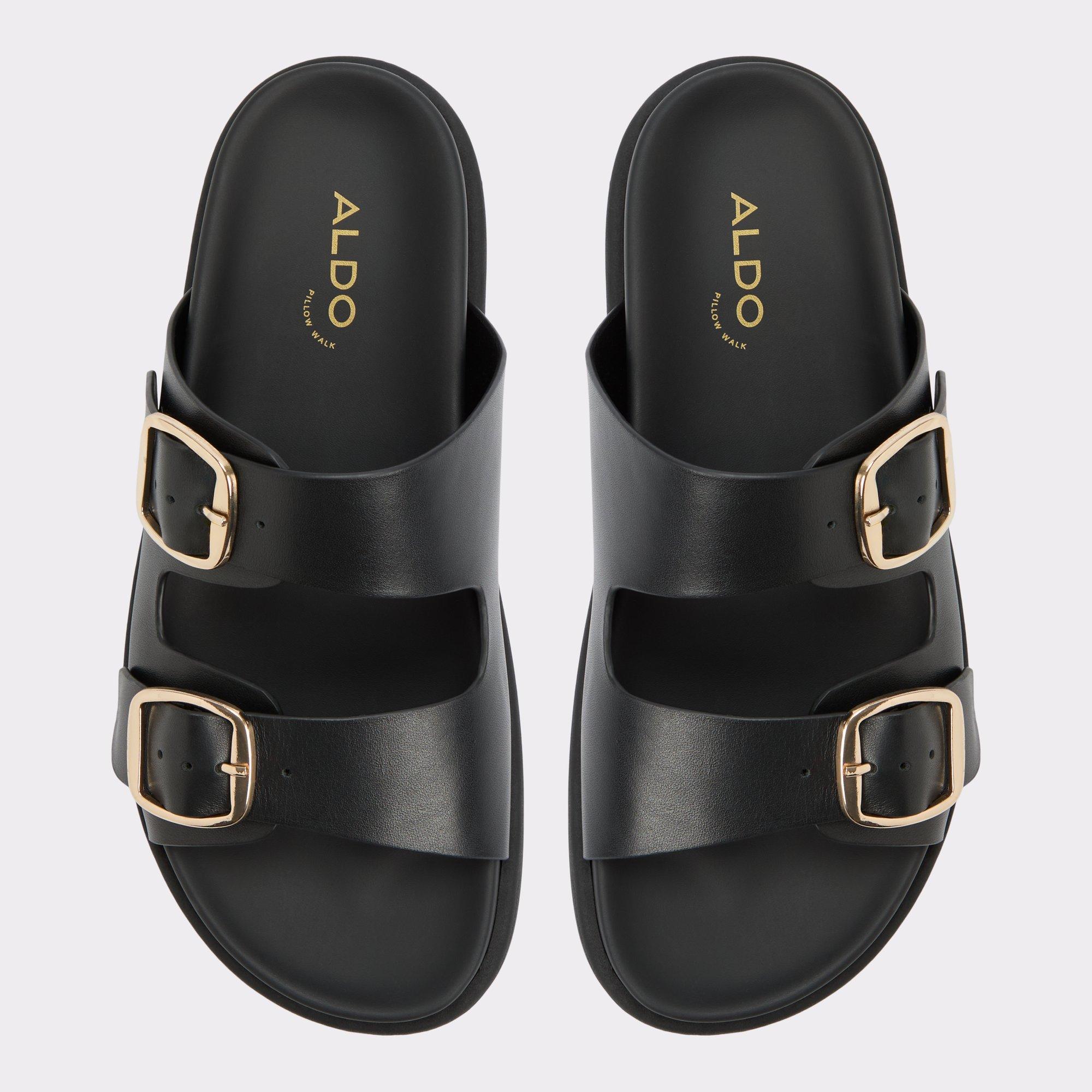 ALDO Bohochic - Women's Footbed Sandal Sandals - Black, Size 8 Product Image