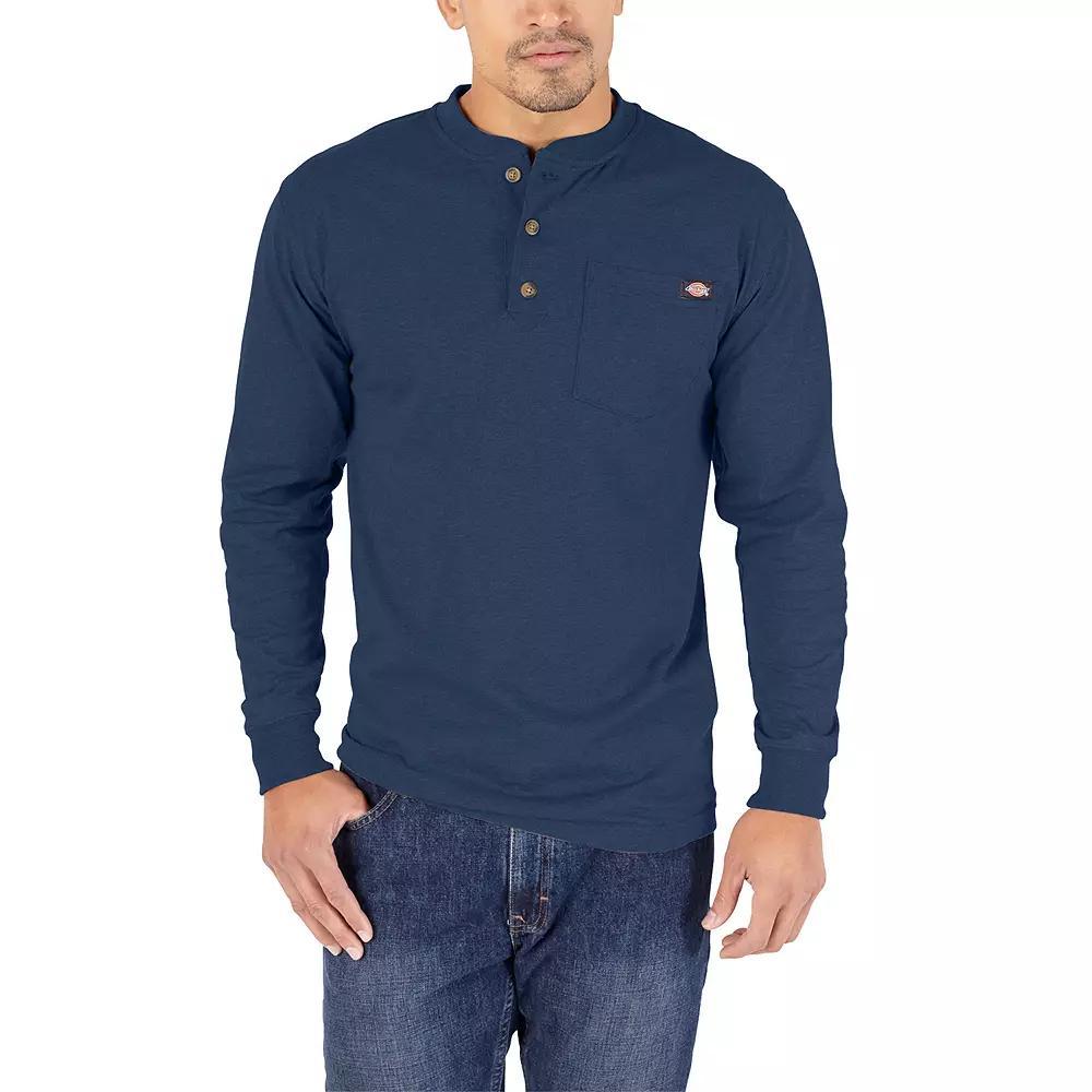Men's Dickies Wordmark Graphic Long Sleeve Tee, Size: Small, Black Iris Product Image