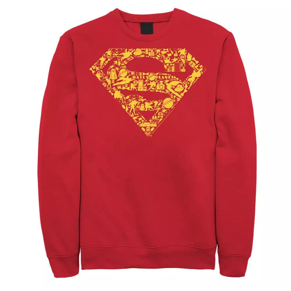 Men's DC Comics Superman Gadgets Chest Logo Sweatshirt, Size: 3XL, Red Product Image