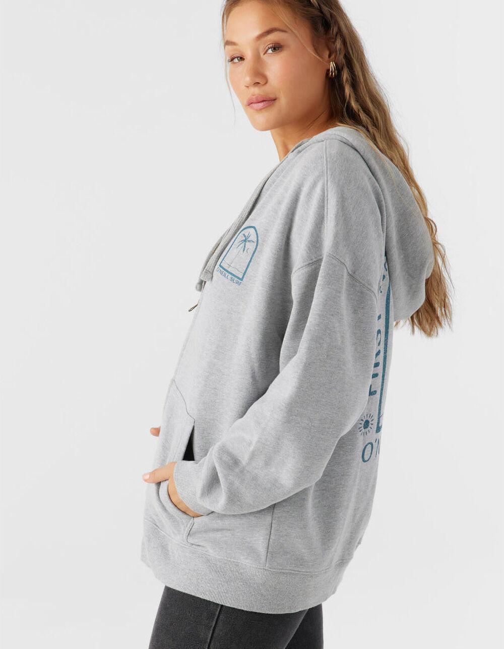 O'NEILL Byron Womens Oversized Zip-Up Hoodie - HEATHER GRAY Product Image