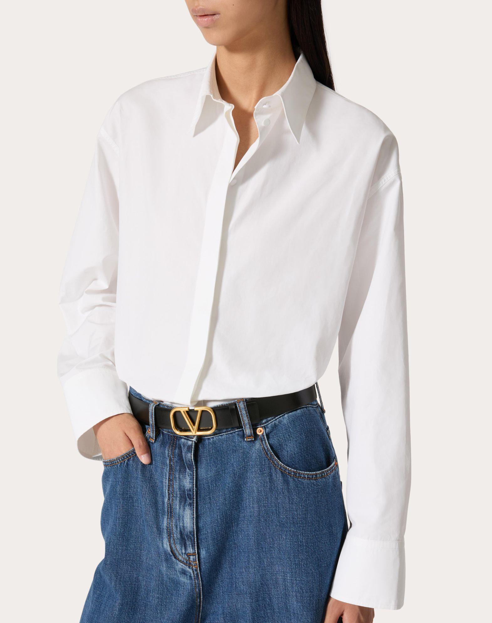 Reversible Vlogo Signature Belt In Glossy Calfskin 30 Mm Product Image