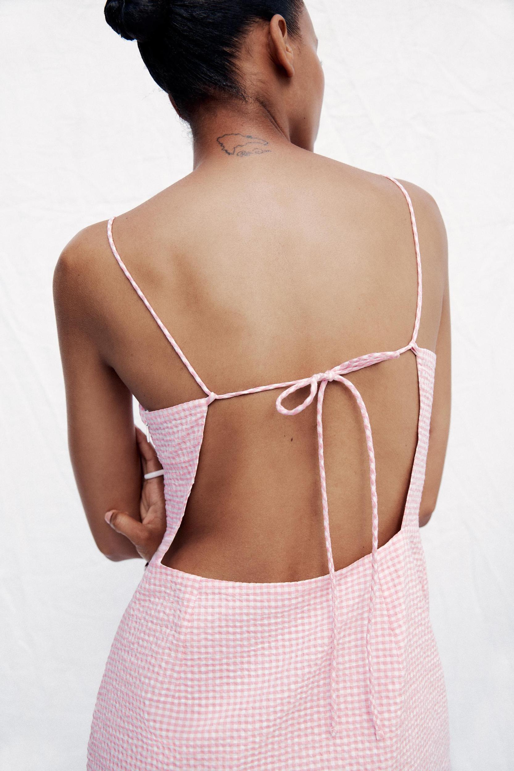 GINGHAM MINI DRESS Product Image