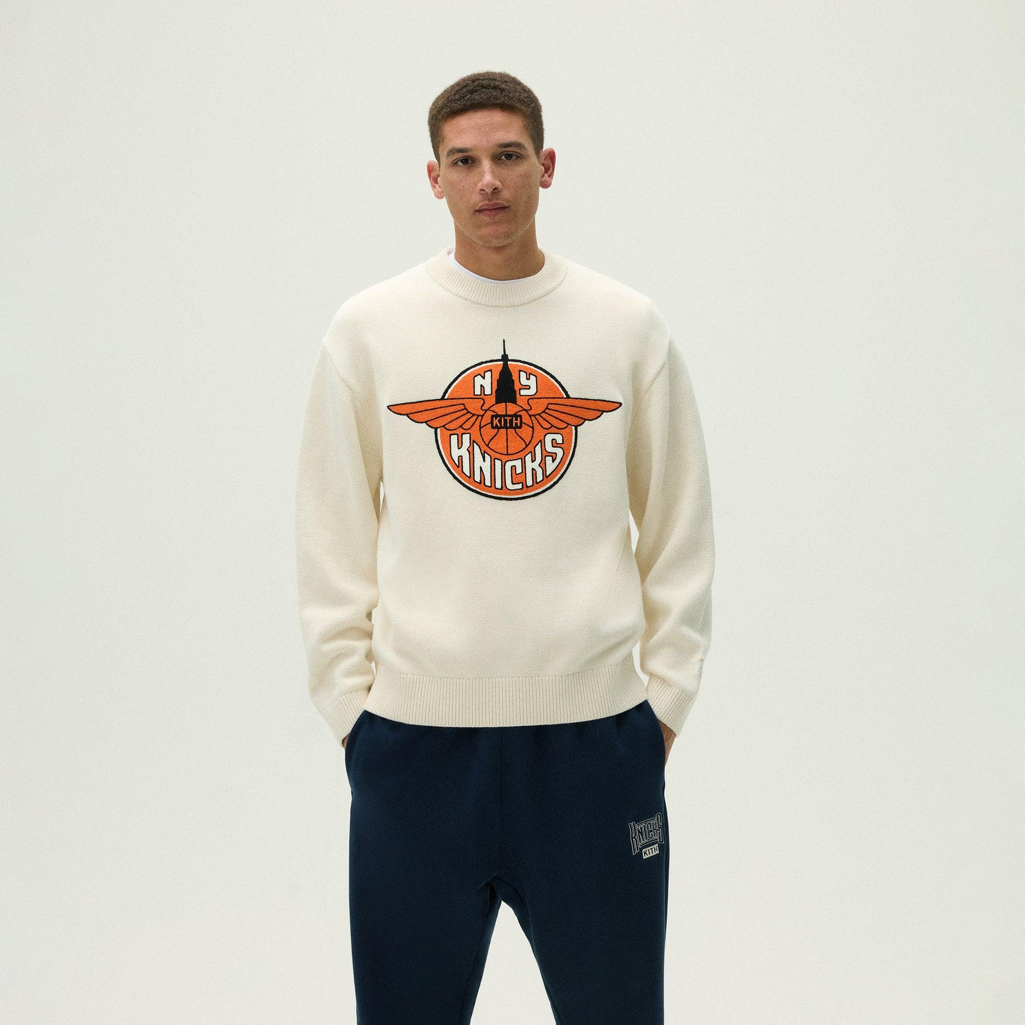 Kith for the New York Knicks Wings Lewis Sweater - Sandrift Male Product Image