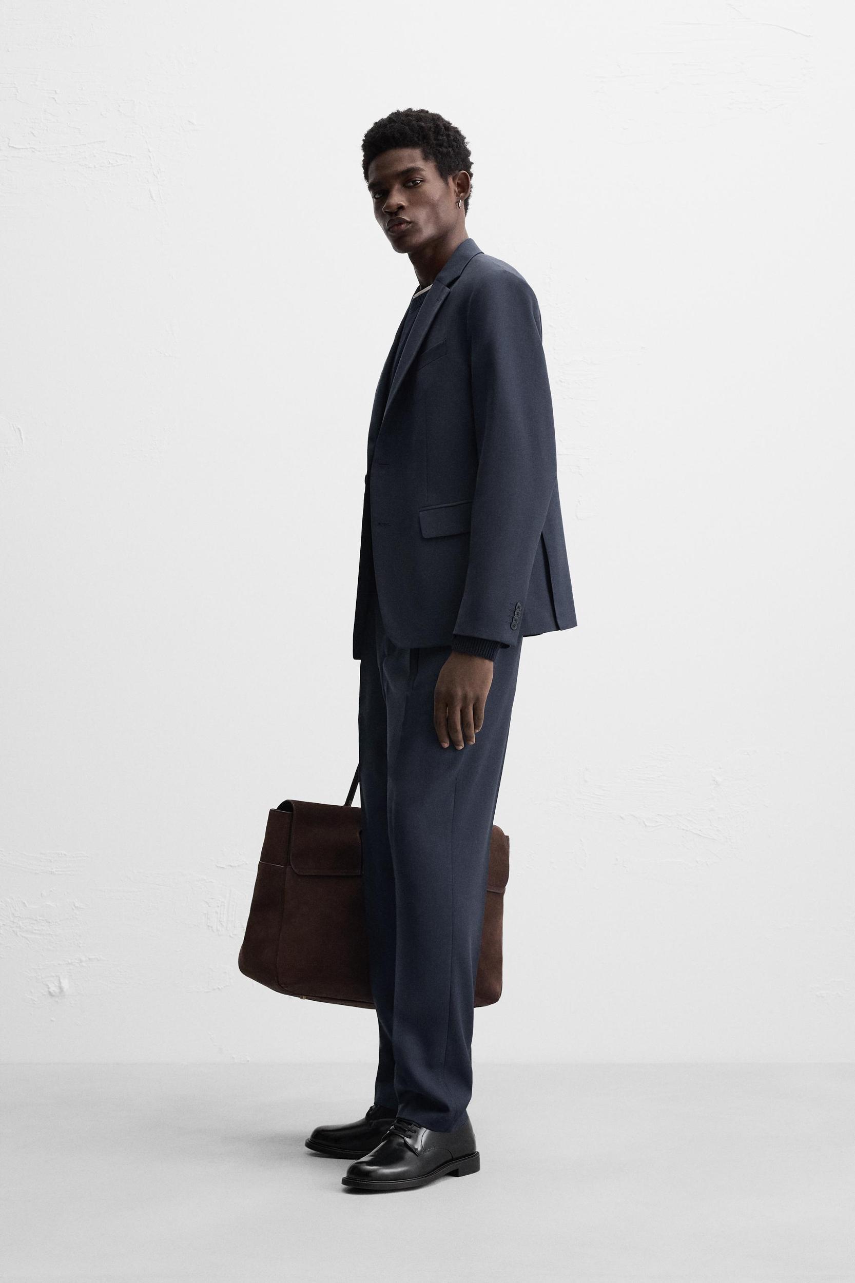 WOOL BLEND SUIT PANTS Product Image