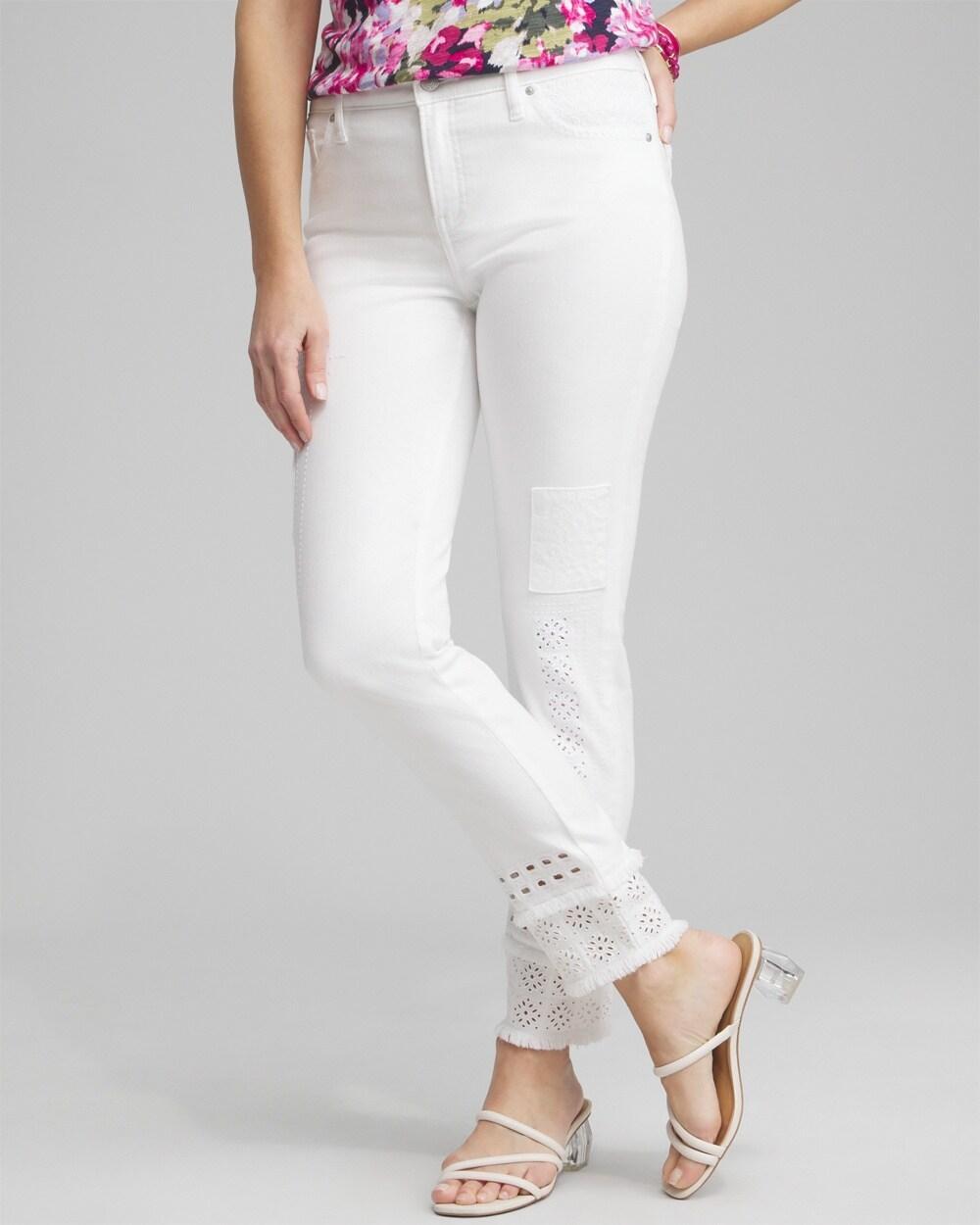 Girlfriend Double Fray Ankle Jeans Product Image