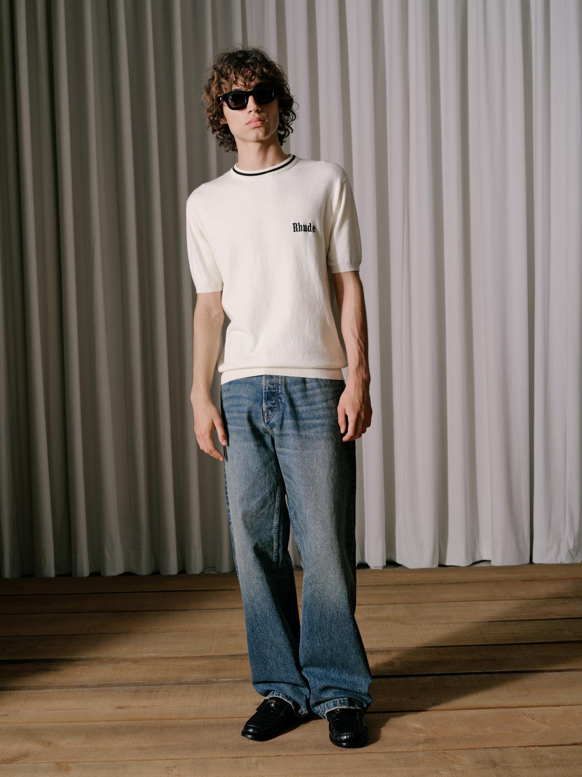 RHUDE LOGO KNIT TEE Male Product Image