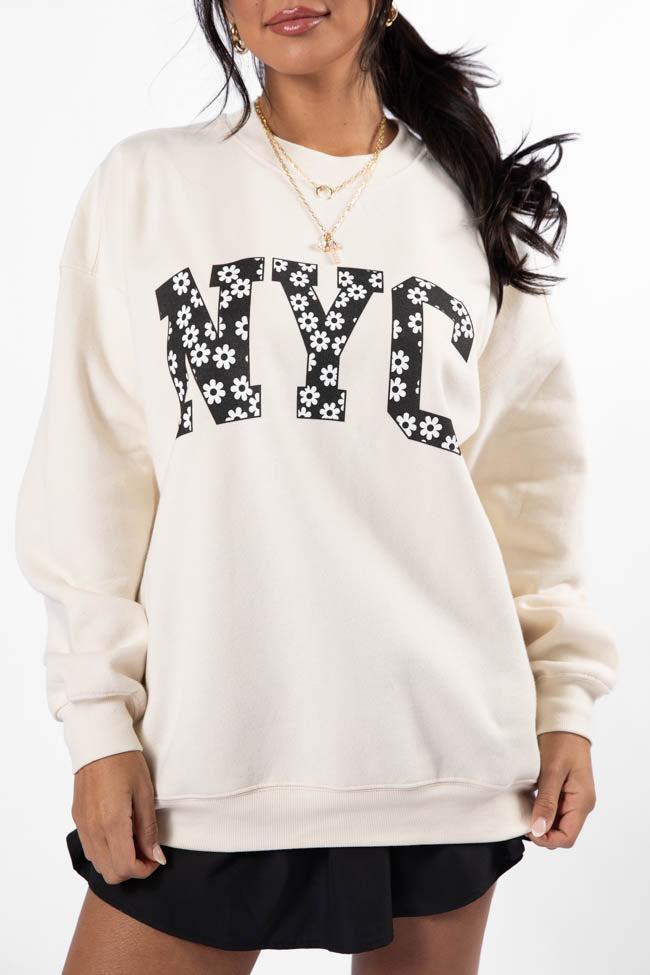 NYC Daisy Cream Graphic Sweatshirt Product Image