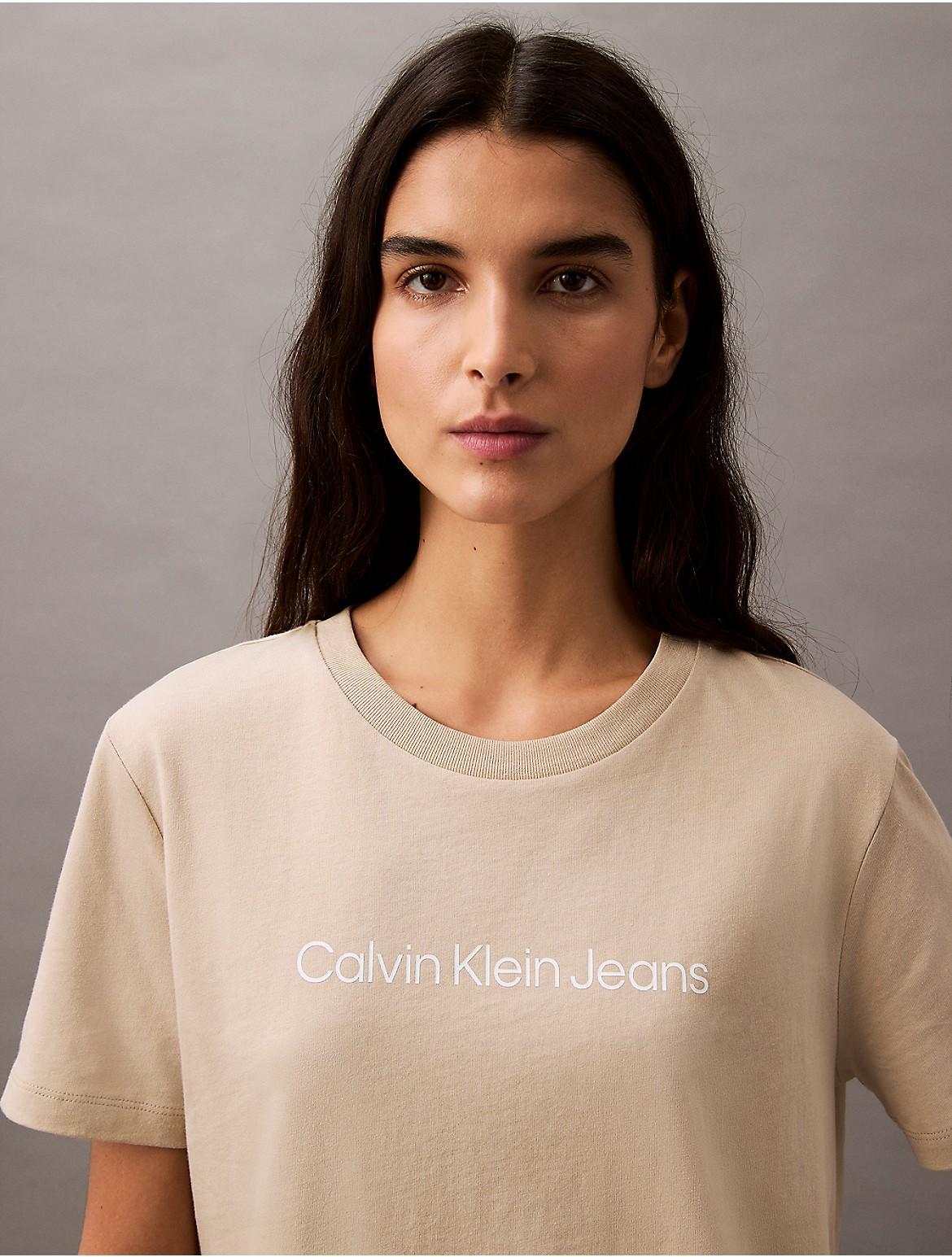 Calvin Klein Women's Logo Graphic Relaxed T-Shirt - Neutral - S Product Image