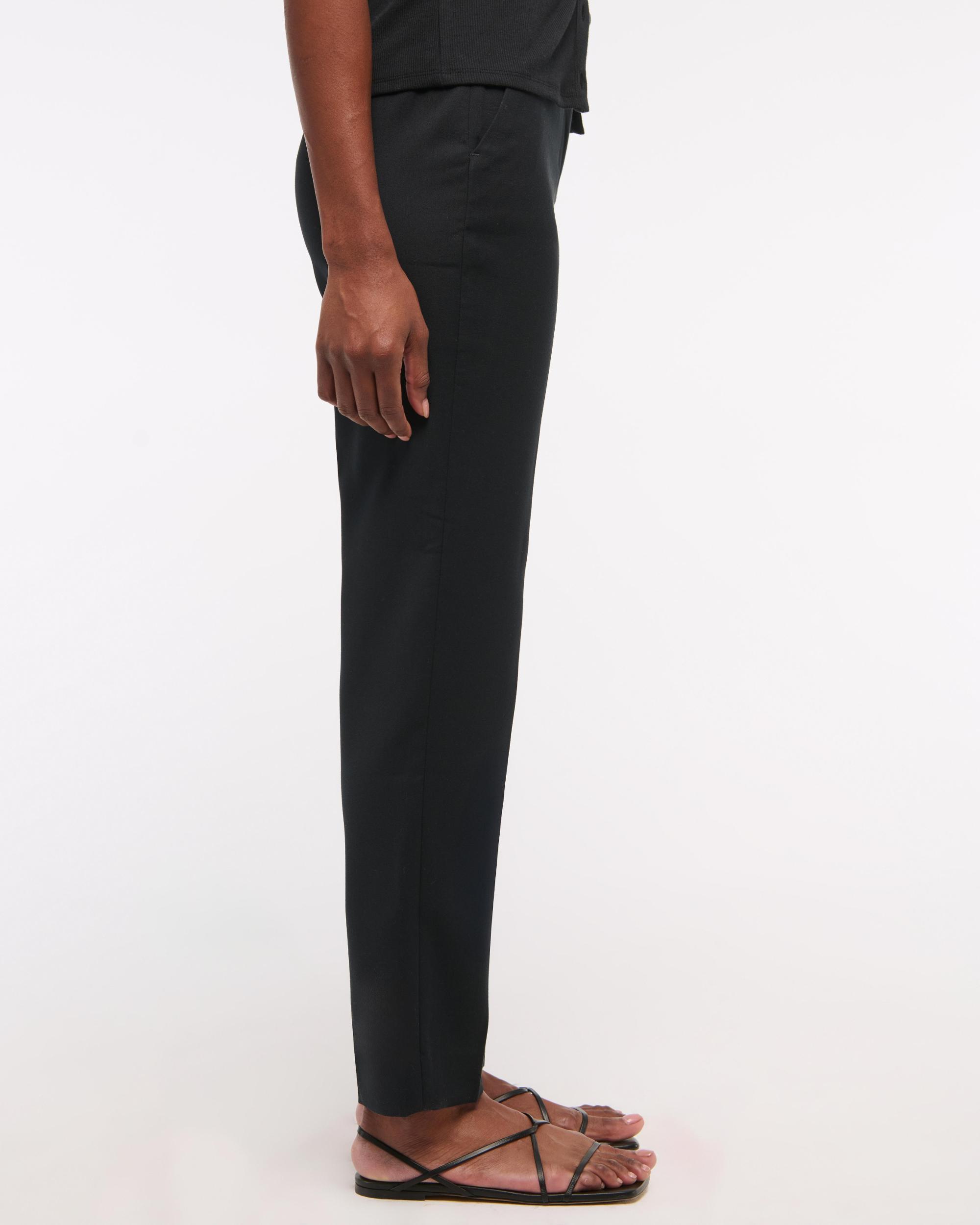High Rise Belted Ankle Straight Pant Product Image