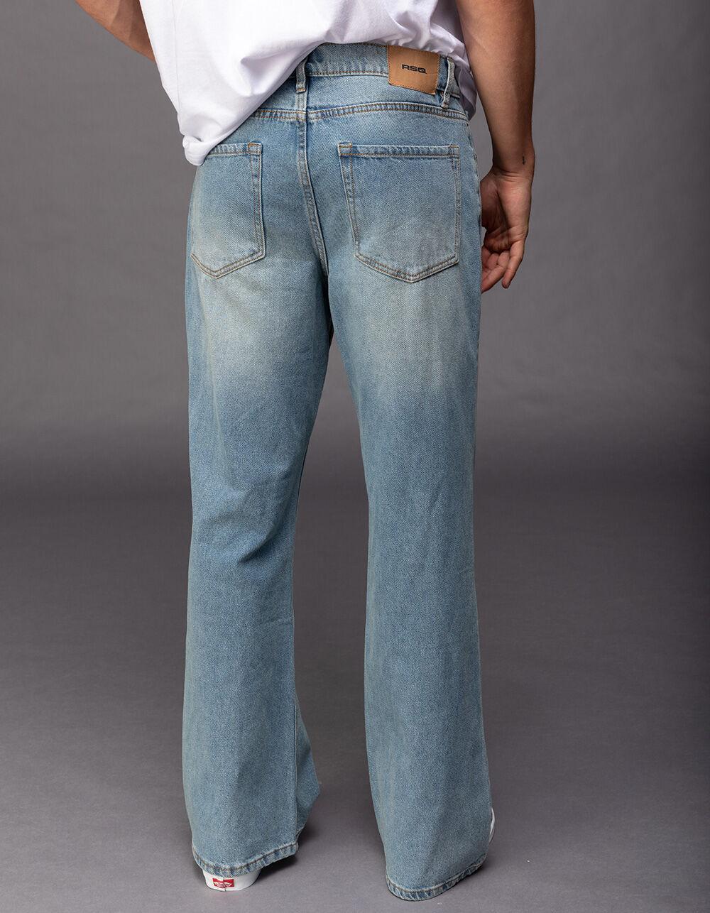 RSQ Mens Relaxed Flare Jeans - MEDIUM WASH Product Image
