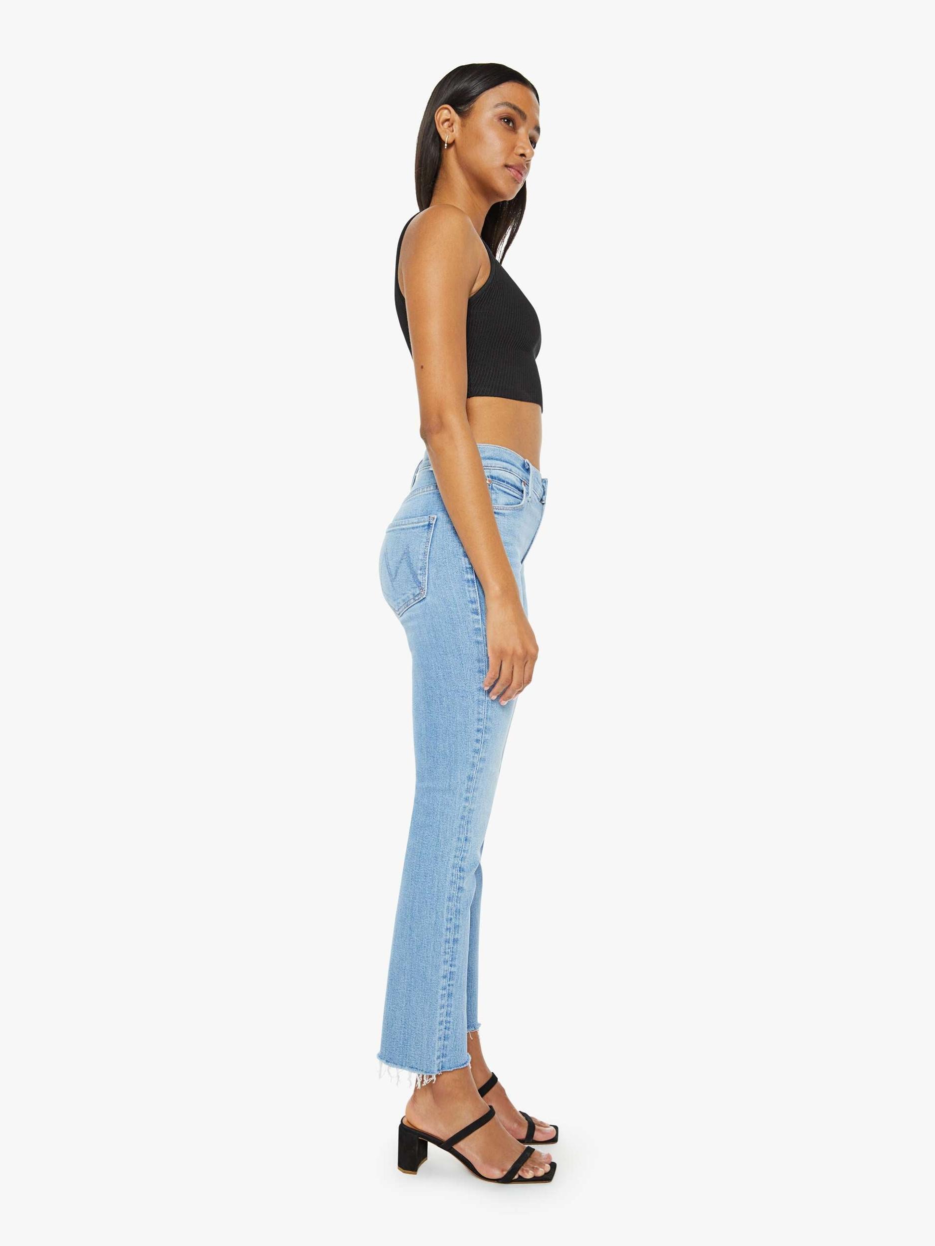 Mother Denim The Mid Rise Dazzler Ankle Fray Product Image