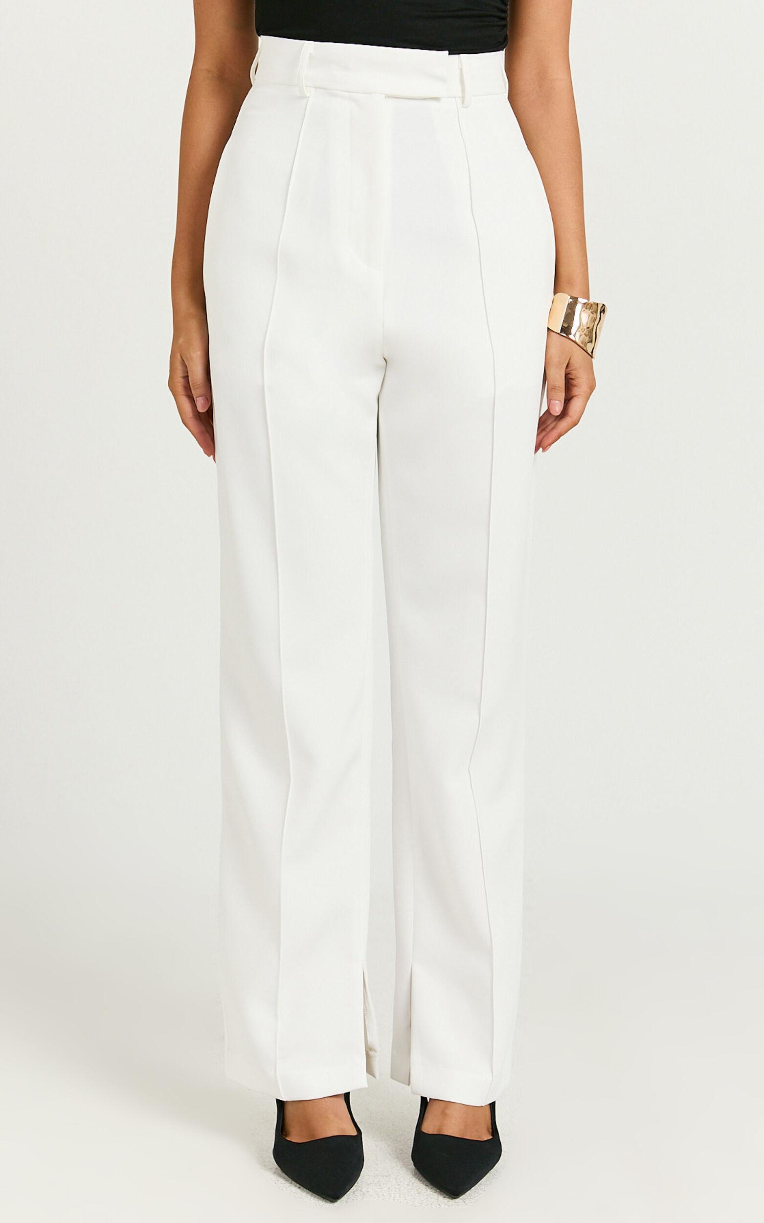 Rogers Pants - High Waisted Pants in Off White Product Image