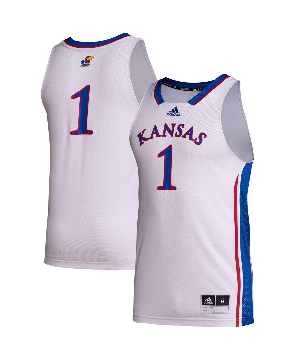 Men's adidas #1 White Kansas Jayhawks Team Swingman Jersey, Size: XL Product Image