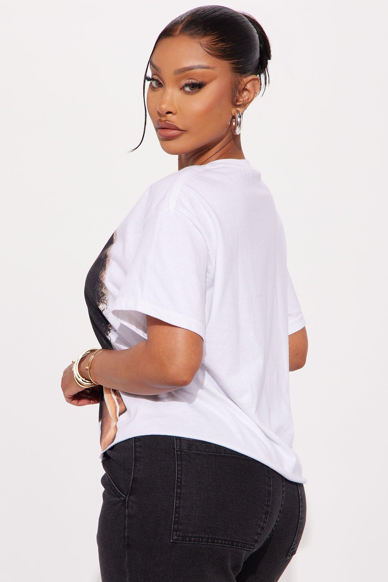 Tyla Cropped Tee  - White Product Image