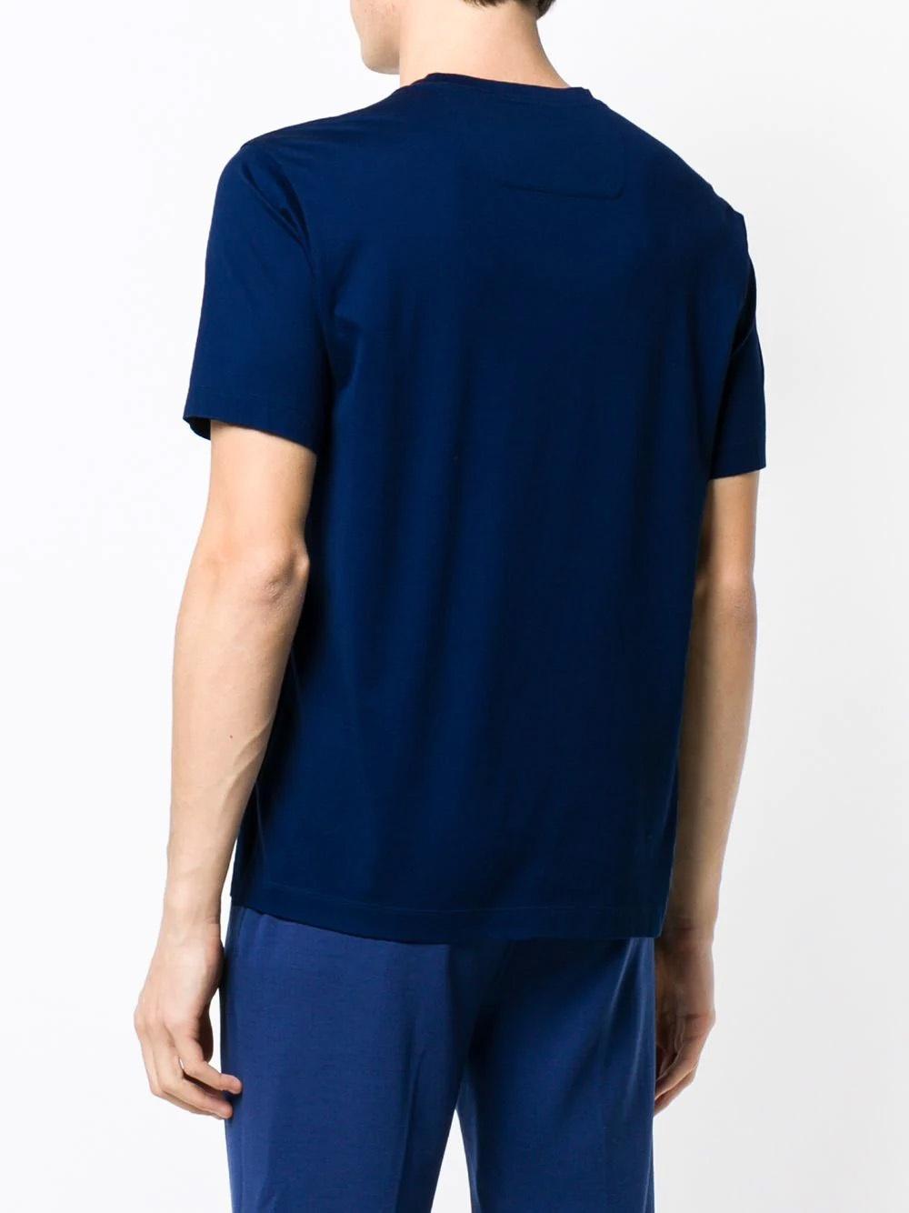 ZEGNA Round-necked T-shirt In Blue Product Image