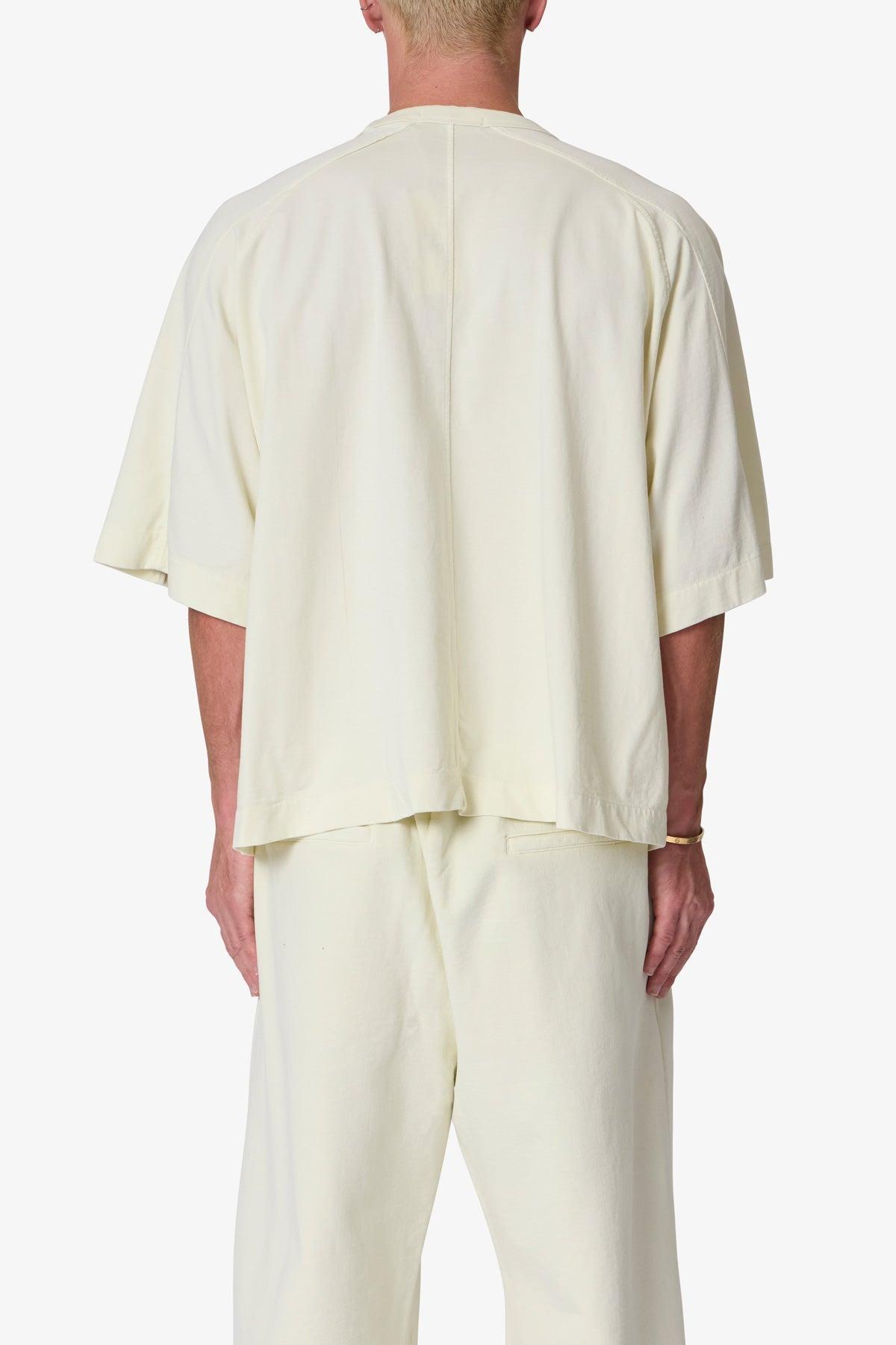 Paneled Hidden Pocket Tee - Off White Product Image