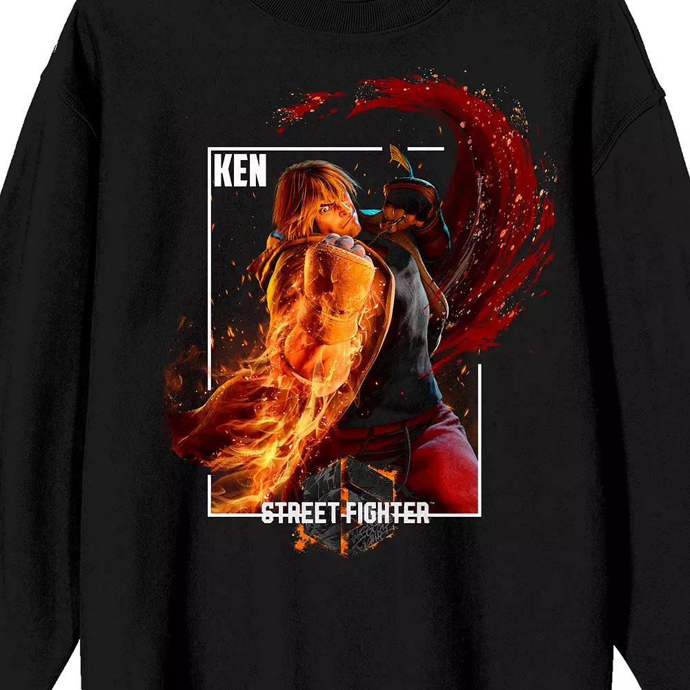 Men's Street Fighter VI Ken Long Sleeve Graphic Tee, Size: XL, Black Product Image