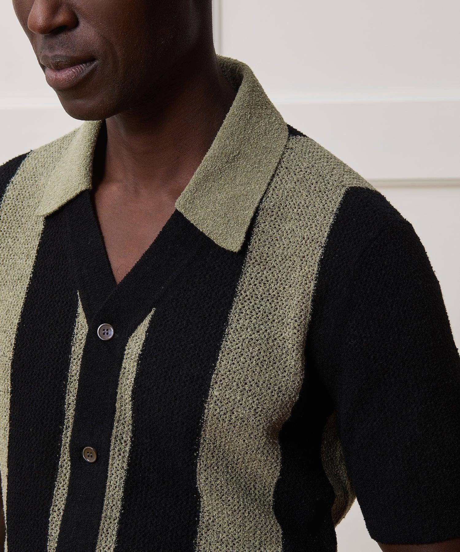 Cropped Boucle Sweater Polo Product Image