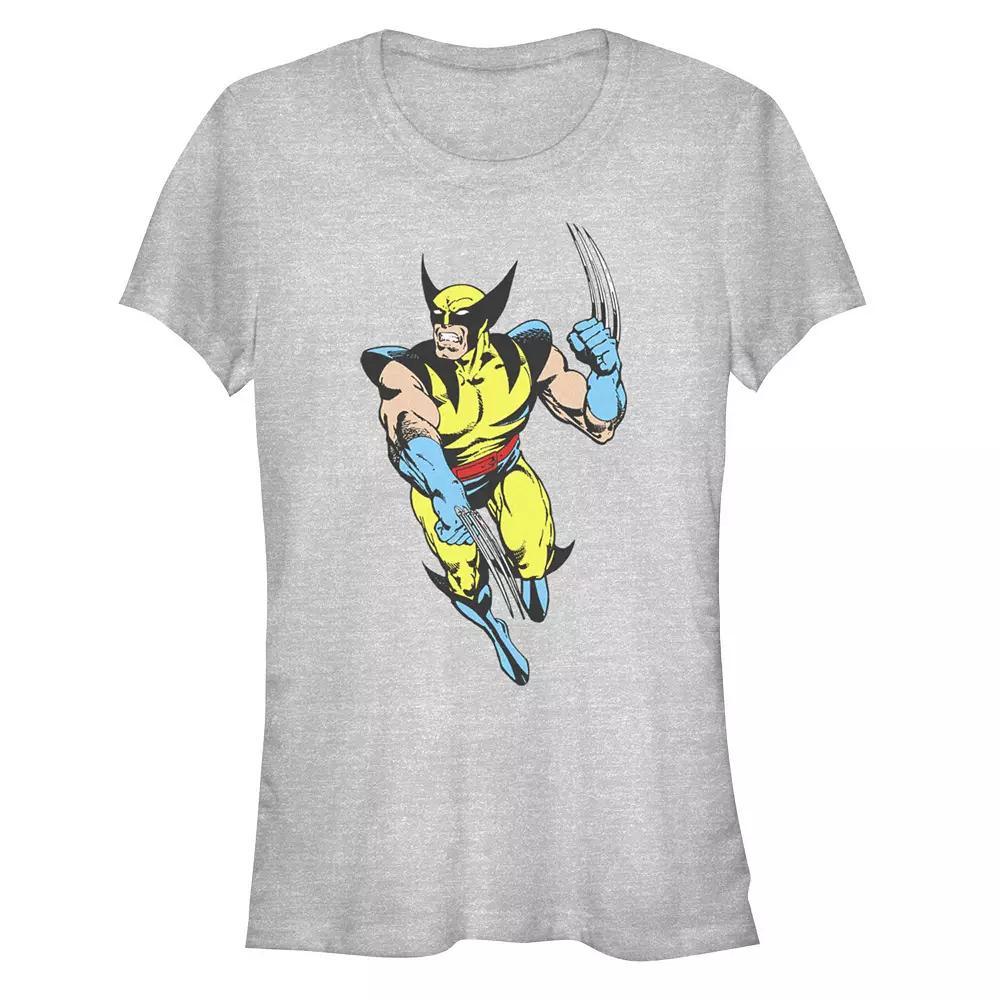 Juniors' X-Men Dark Wolverine Claw Marks Graphic Tee, Girl's, Size: Small, Athletic Grey Product Image