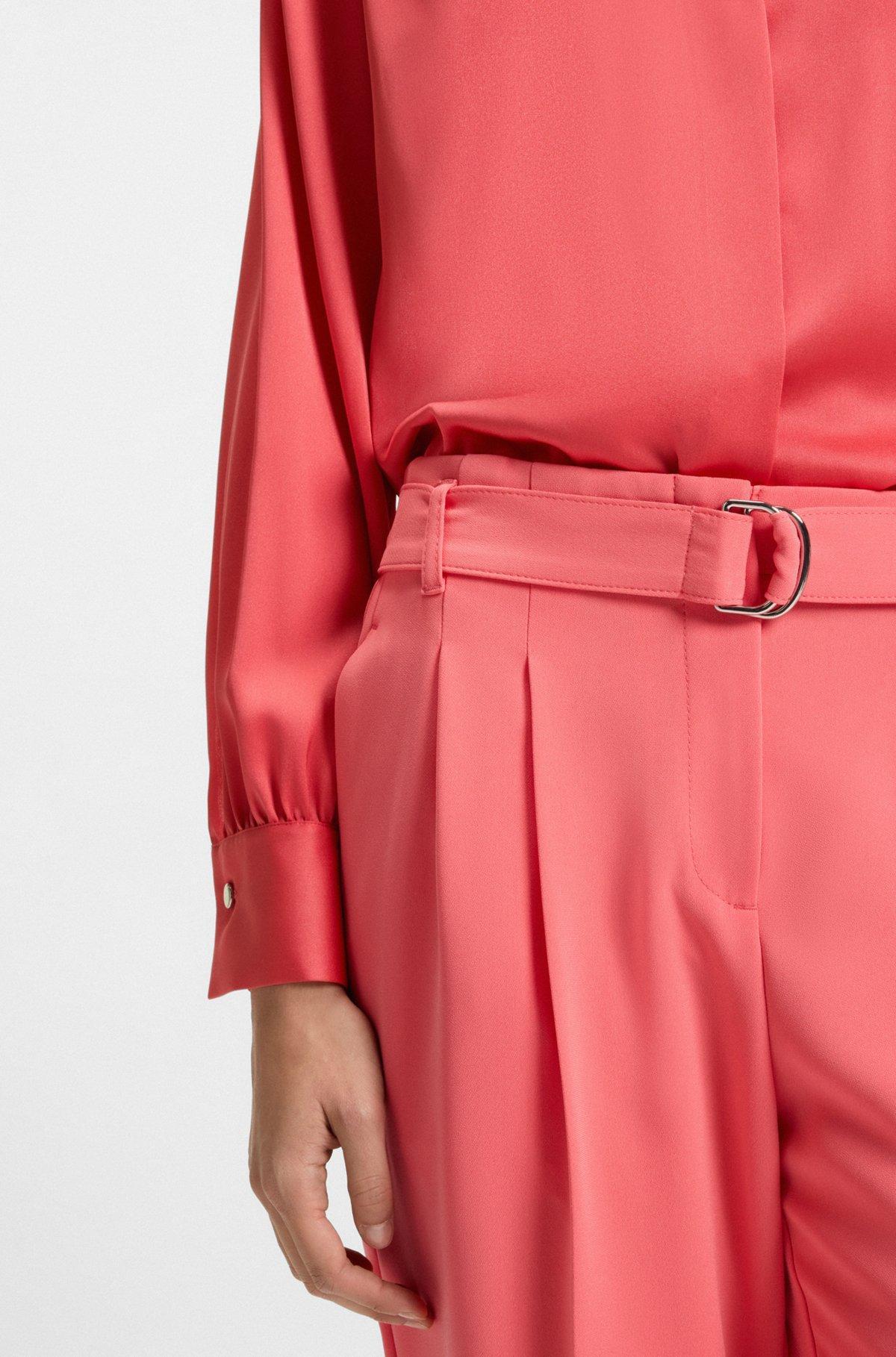 Regular-fit blouse in stretch silk Product Image