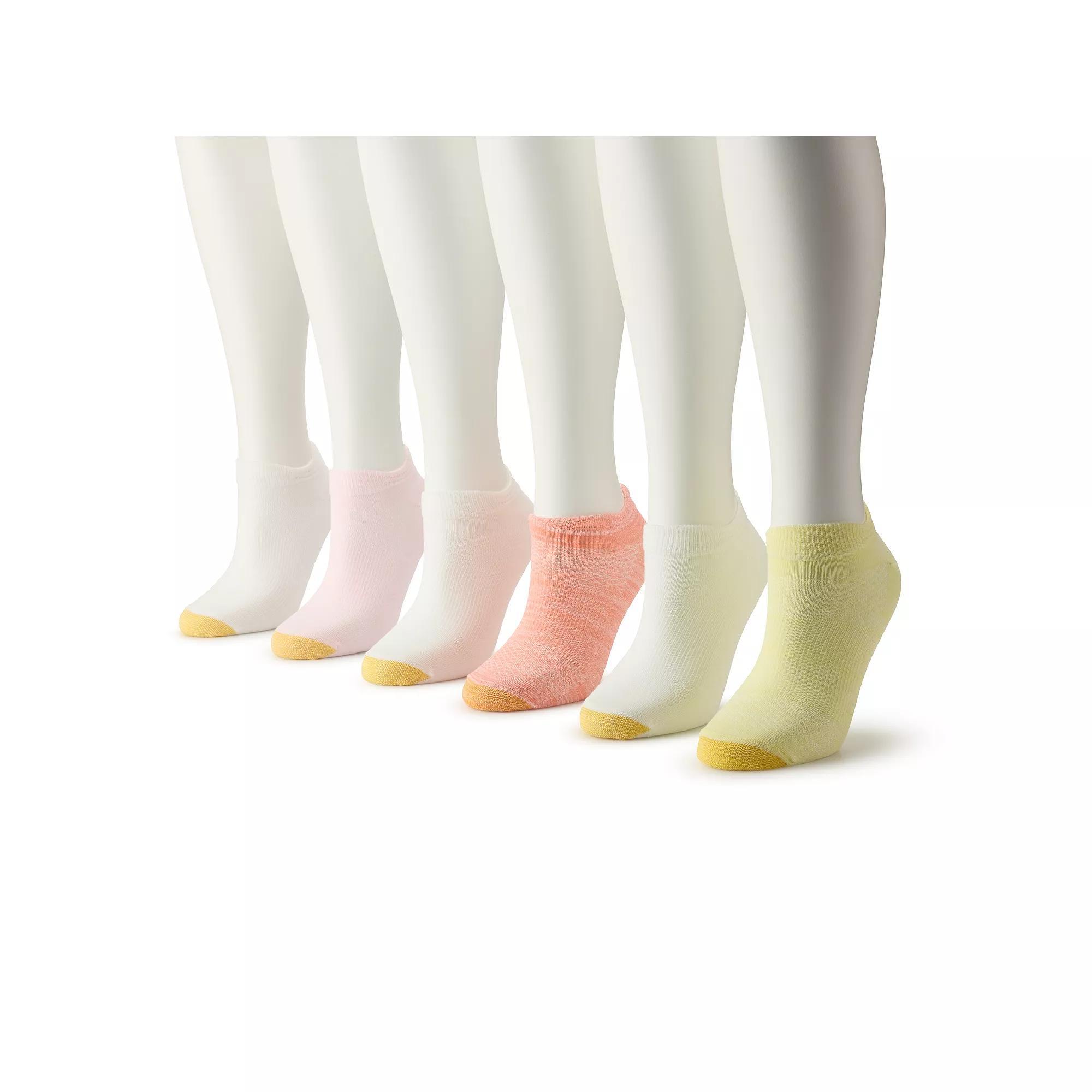Womens GOLDTOE 6-Pack Eco Double Tab Liner Socks Product Image