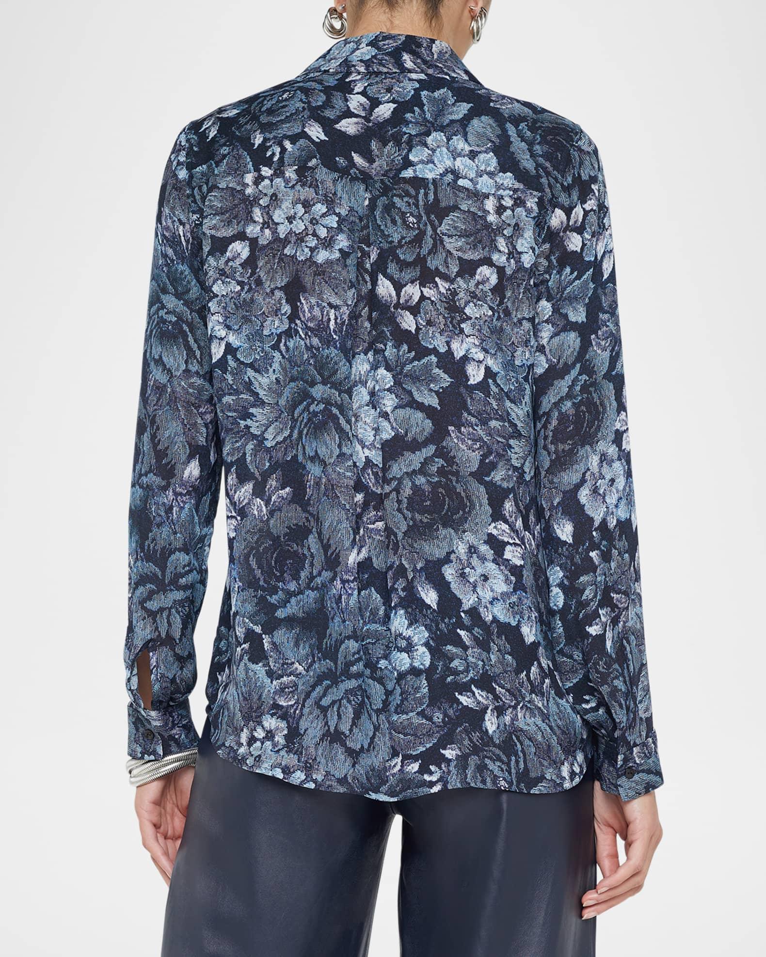 Nina Floral Silk Blouse Product Image