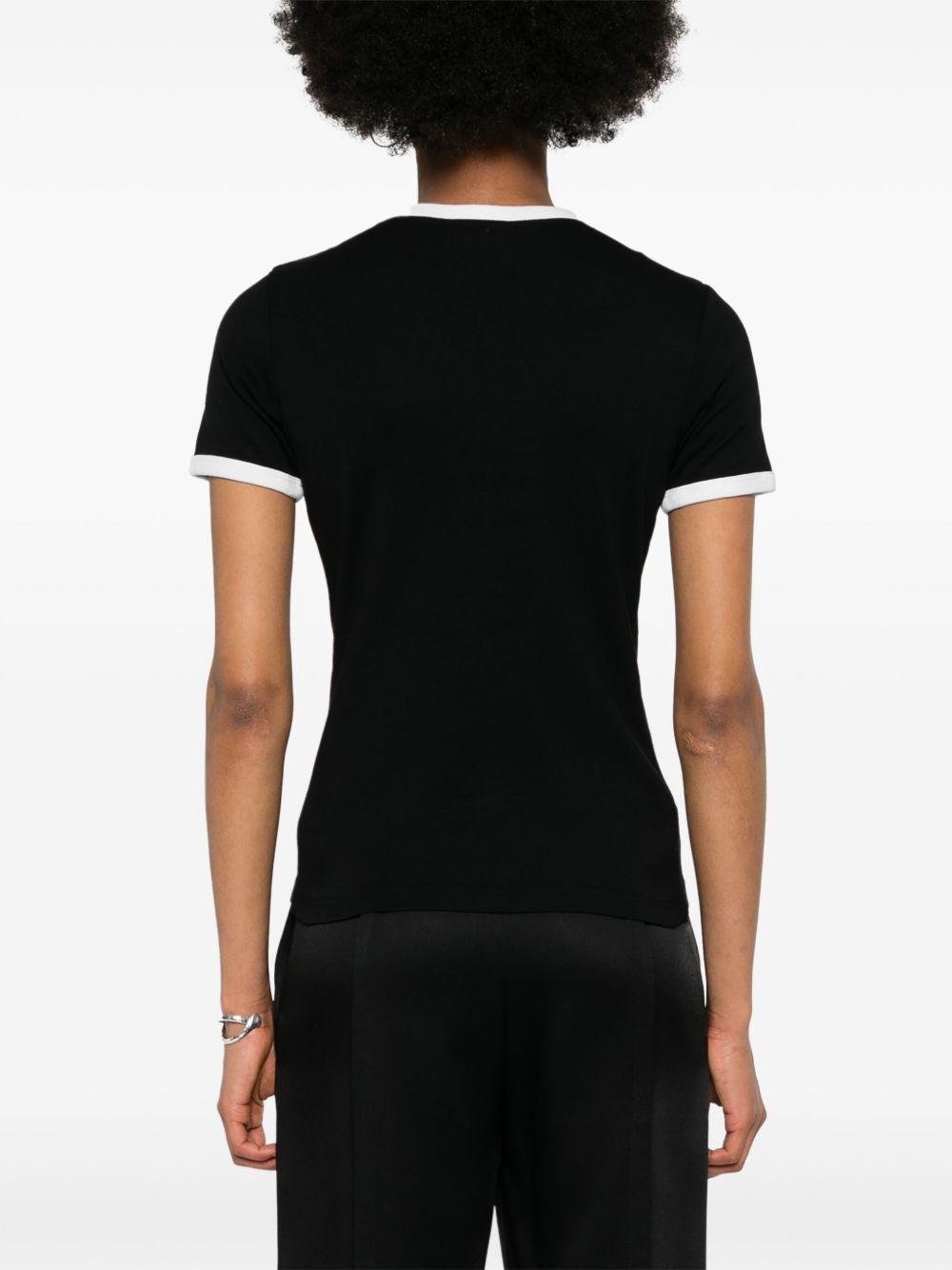 logo-patch contrasting-trim T-shirt Product Image