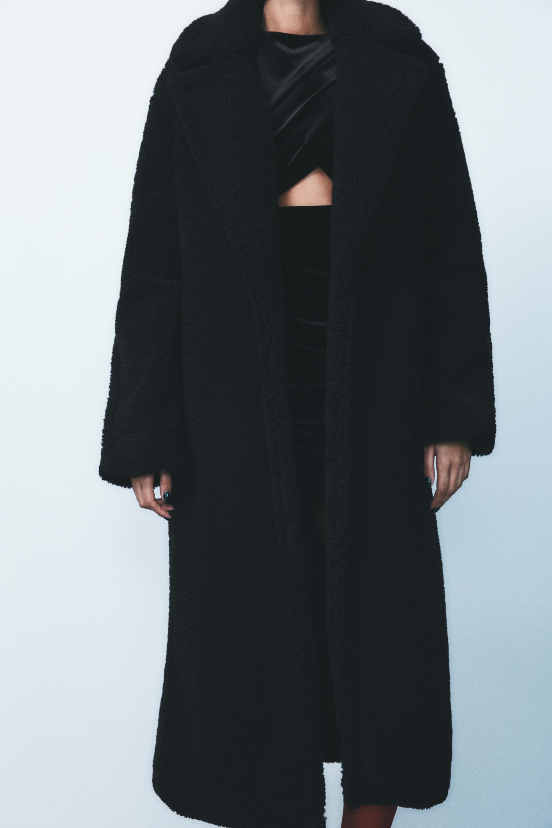LONG FLEECE COAT Product Image