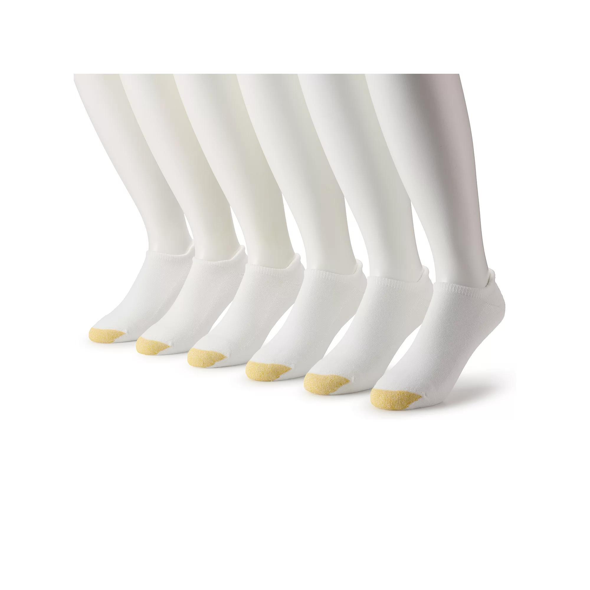 Mens GOLDTOE 6-Pack Athletic Heel Tab No-Show Socks Product Image