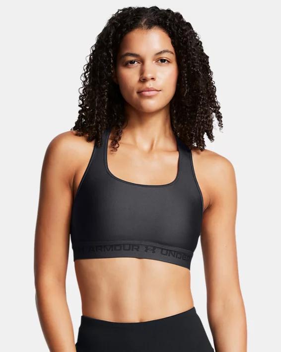 Under Armour Crossback 2.0 Medium-Impact Sports Bra, Women's, Size: XL, Rebel Dark Pink Product Image