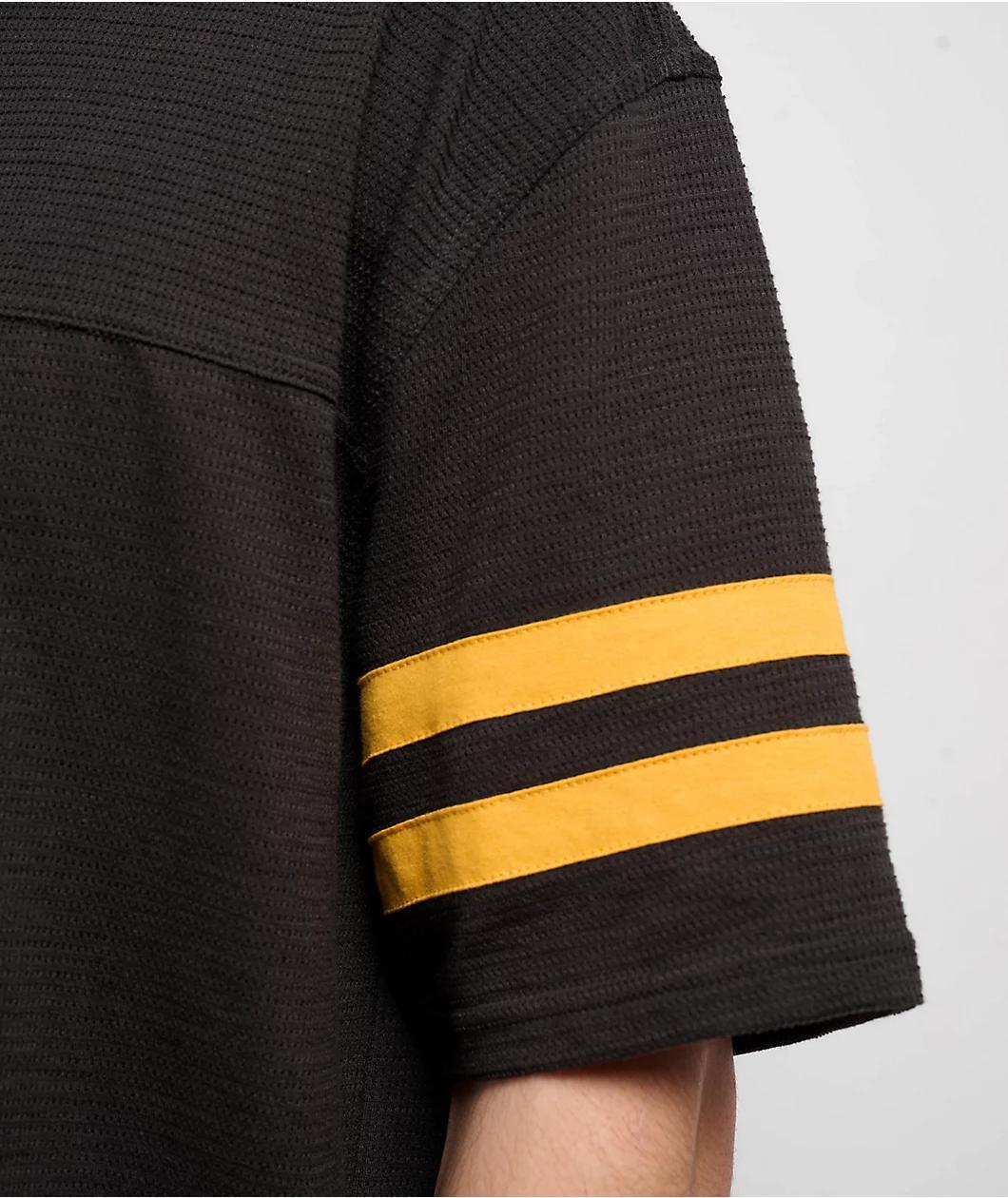 Brixton Vintage Washed Black & Ray Flower Mesh Football Jersey Product Image