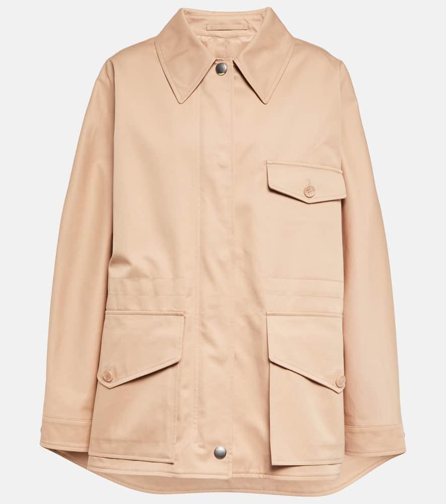 BURBERRY Cotton Gabardine Oversized Field Jacket In Pale Product Image