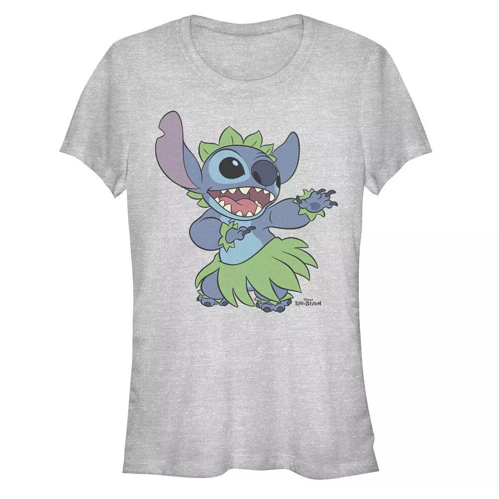 Disney's Lilo & Stitch Women's Big Hula Stitch Tee, Girl's, Size: Small, Athletic Grey Product Image