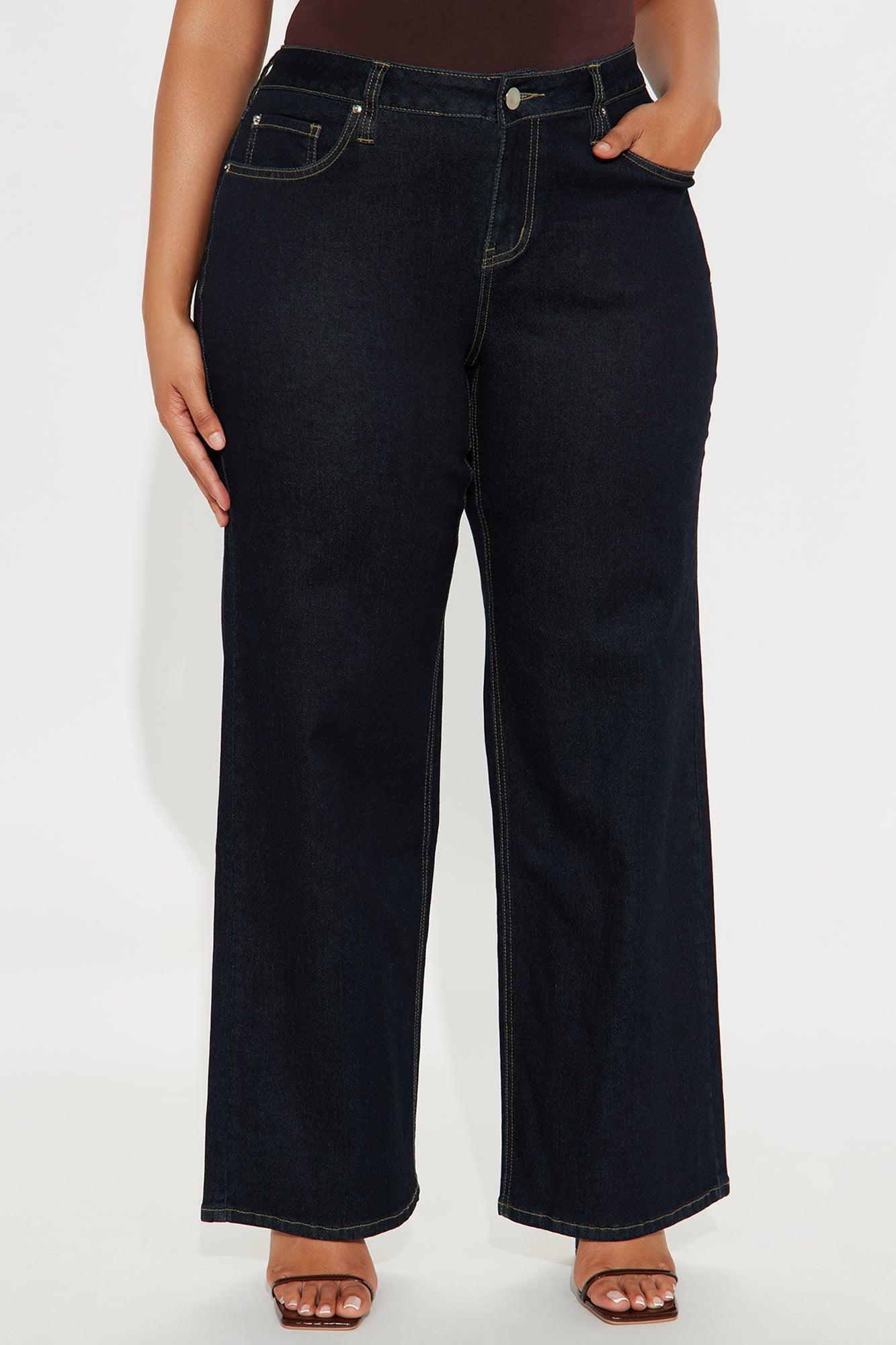 Penelope Low Rise Loose Wide Leg Jeans - Dark Wash Product Image