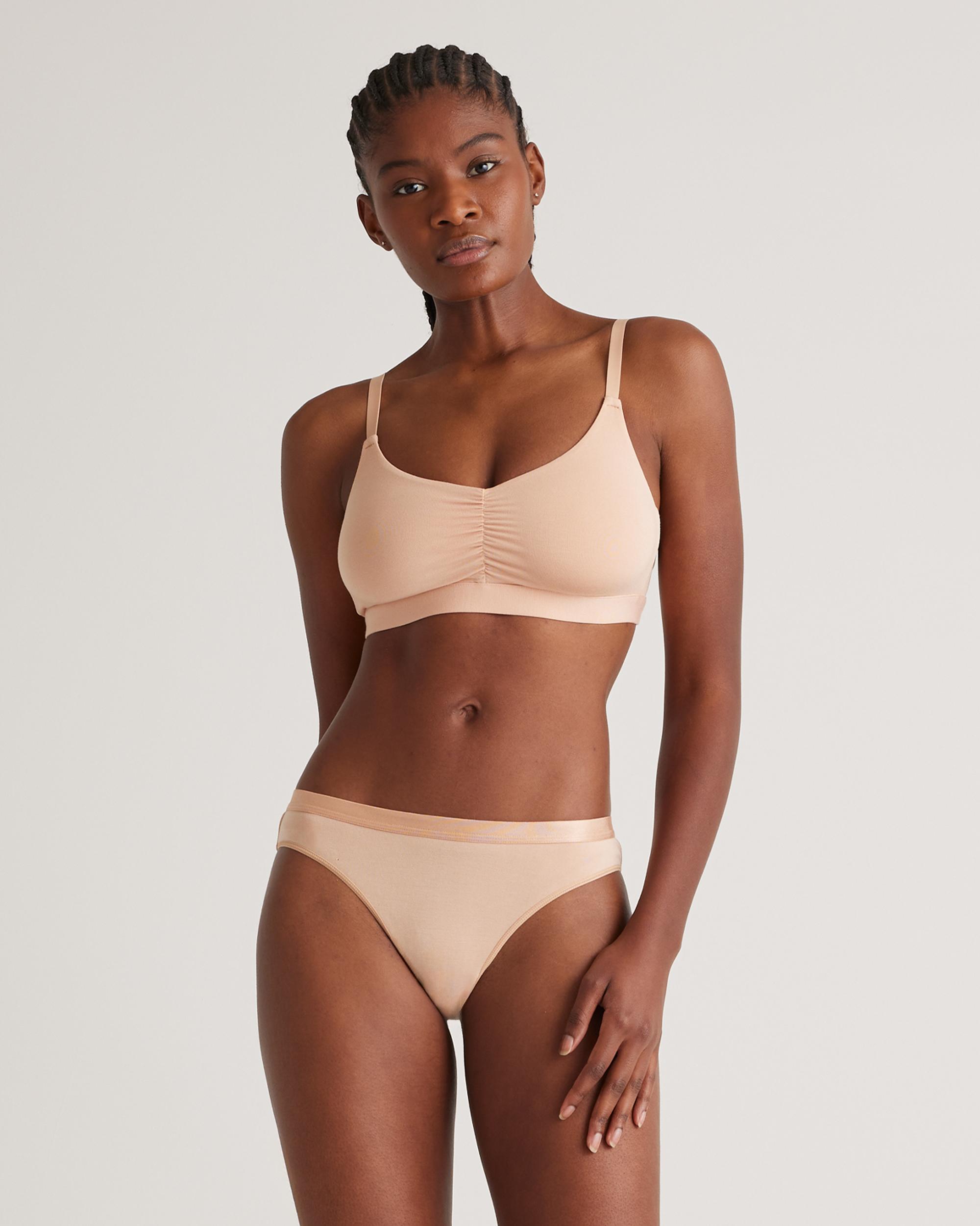Quince | Women's Micromodal Ruched Bralette Product Image