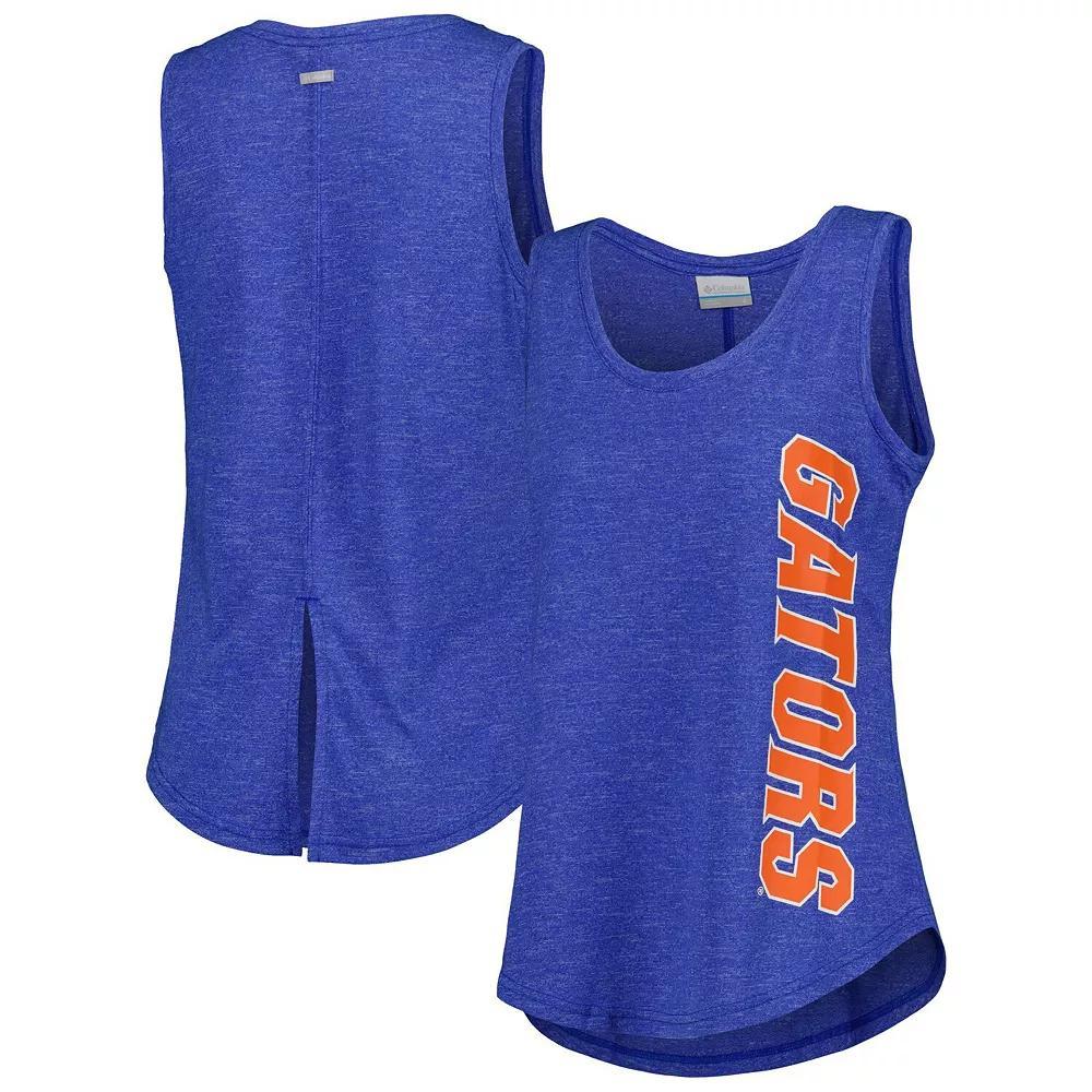 Women's Columbia  Royal Florida Gators Cades Cape Omni-Wick Tri-Blend Tank Top, Size: XS, Blue Product Image
