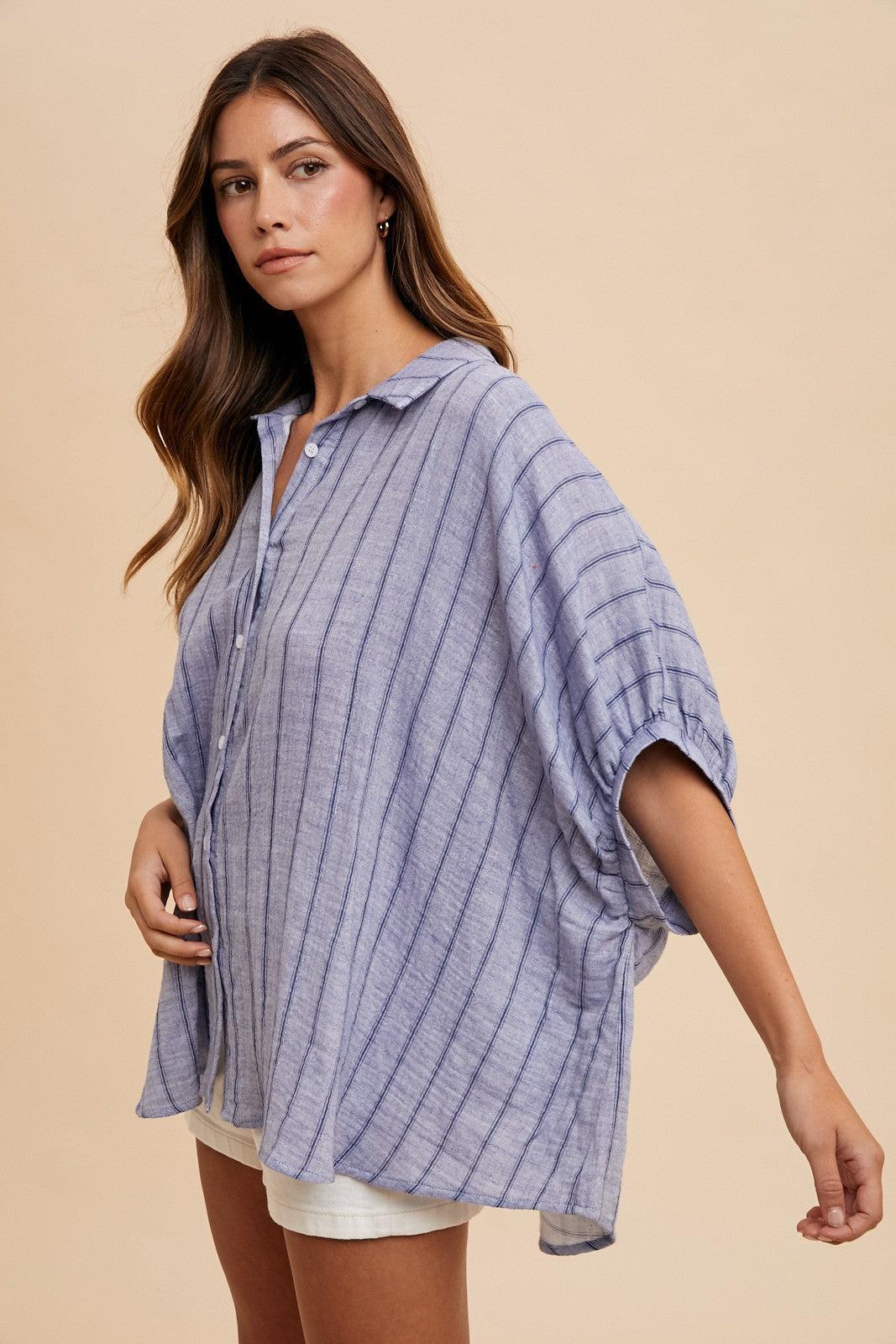 Hydrangea Button Top Product Image