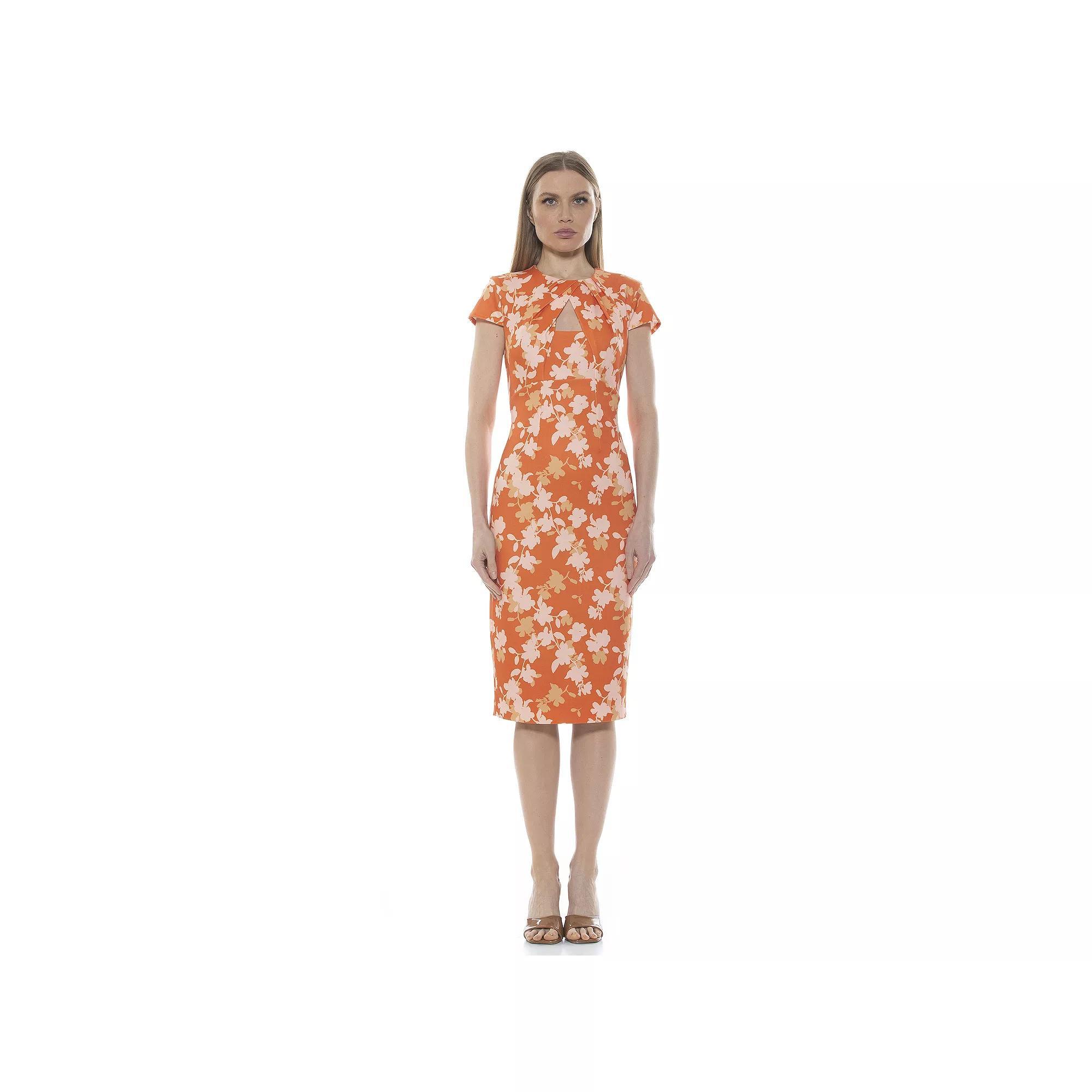 Women's ALEXIA ADMOR Chantria Draped Mini Mockneck Dress, Size: Medium, Nude Product Image