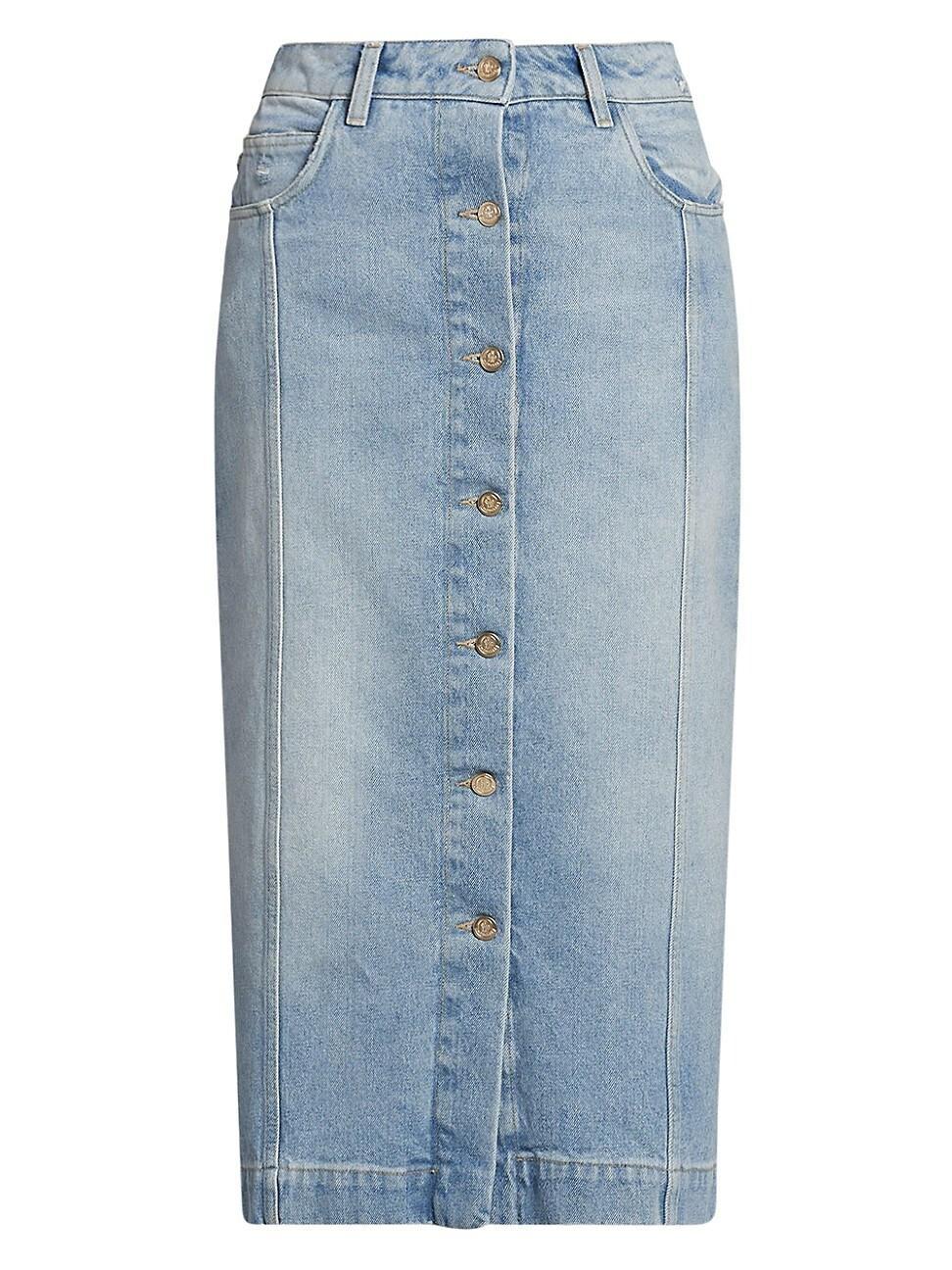 Denim Midi Skirt Product Image