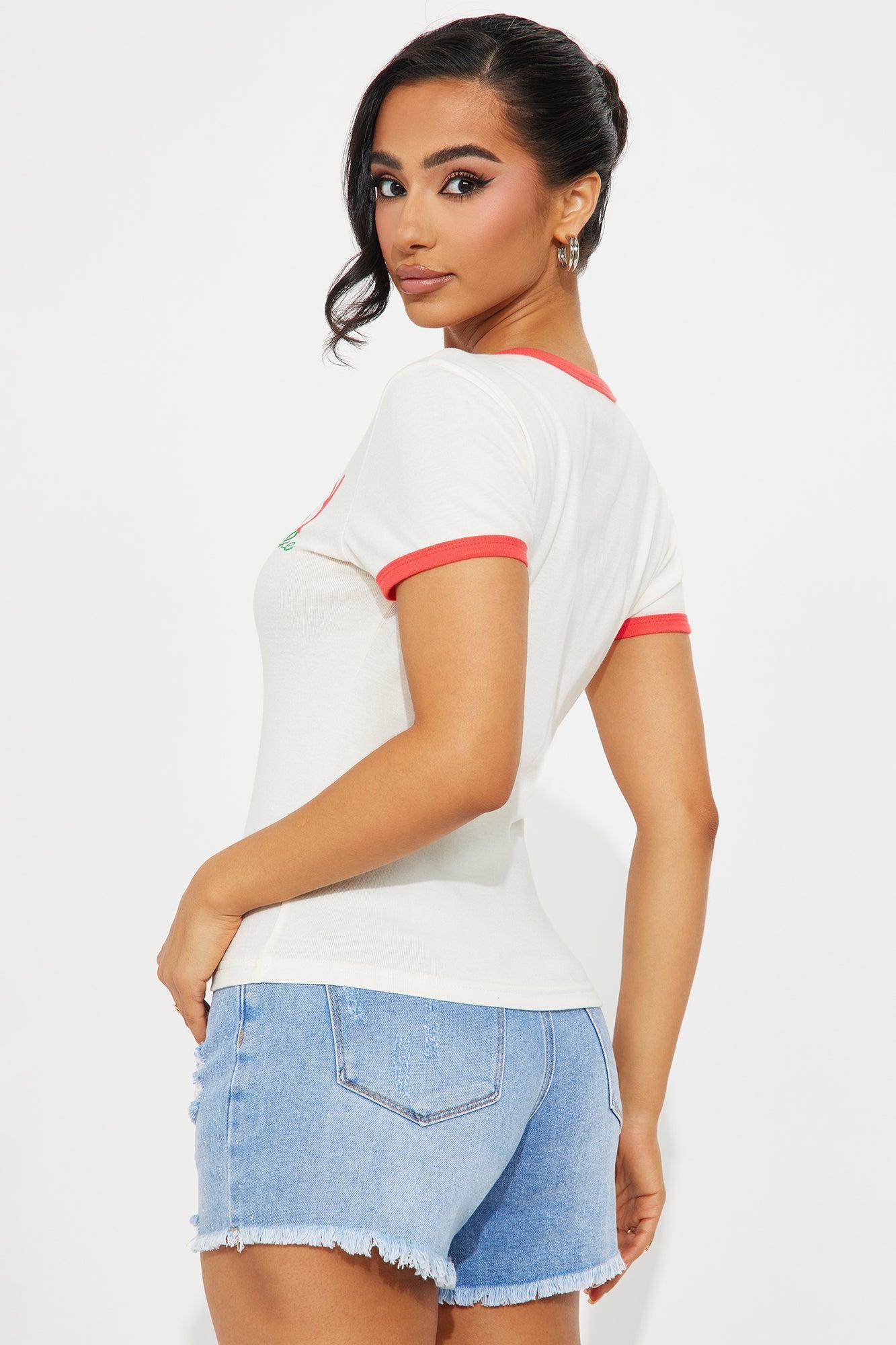 Strawberry Shortcake Ringer Tee - White/combo Product Image
