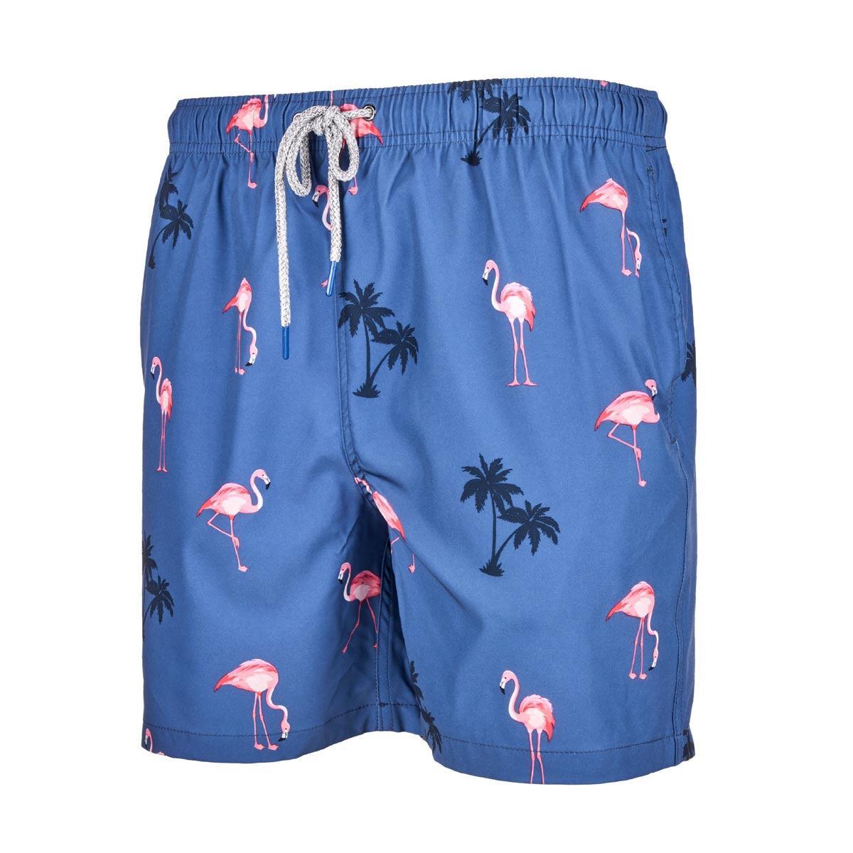 Rainforest Men's Flamingo Blues Swim Trunks Product Image