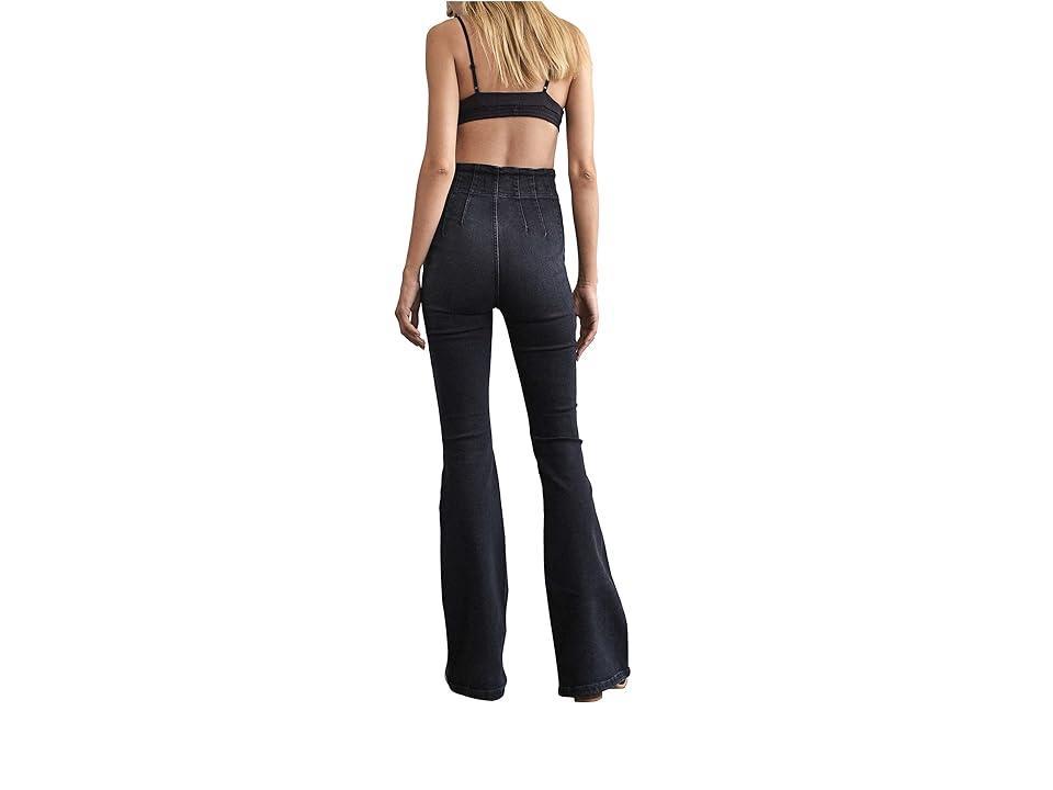 Free People Jayde High Rise Stretch Denim Flared Leg Denim Jeans Product Image