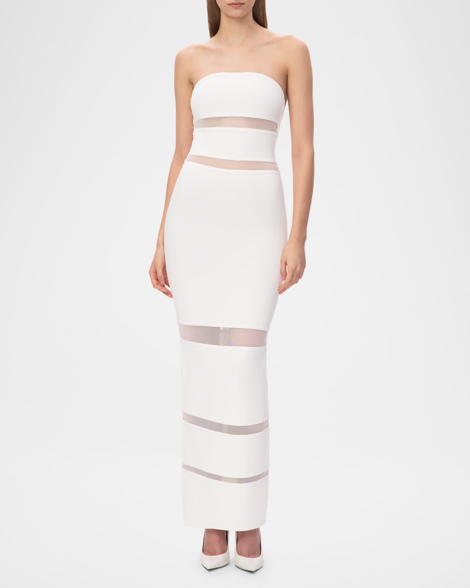The Vera Strapless Illusion-Insert Column Gown Product Image